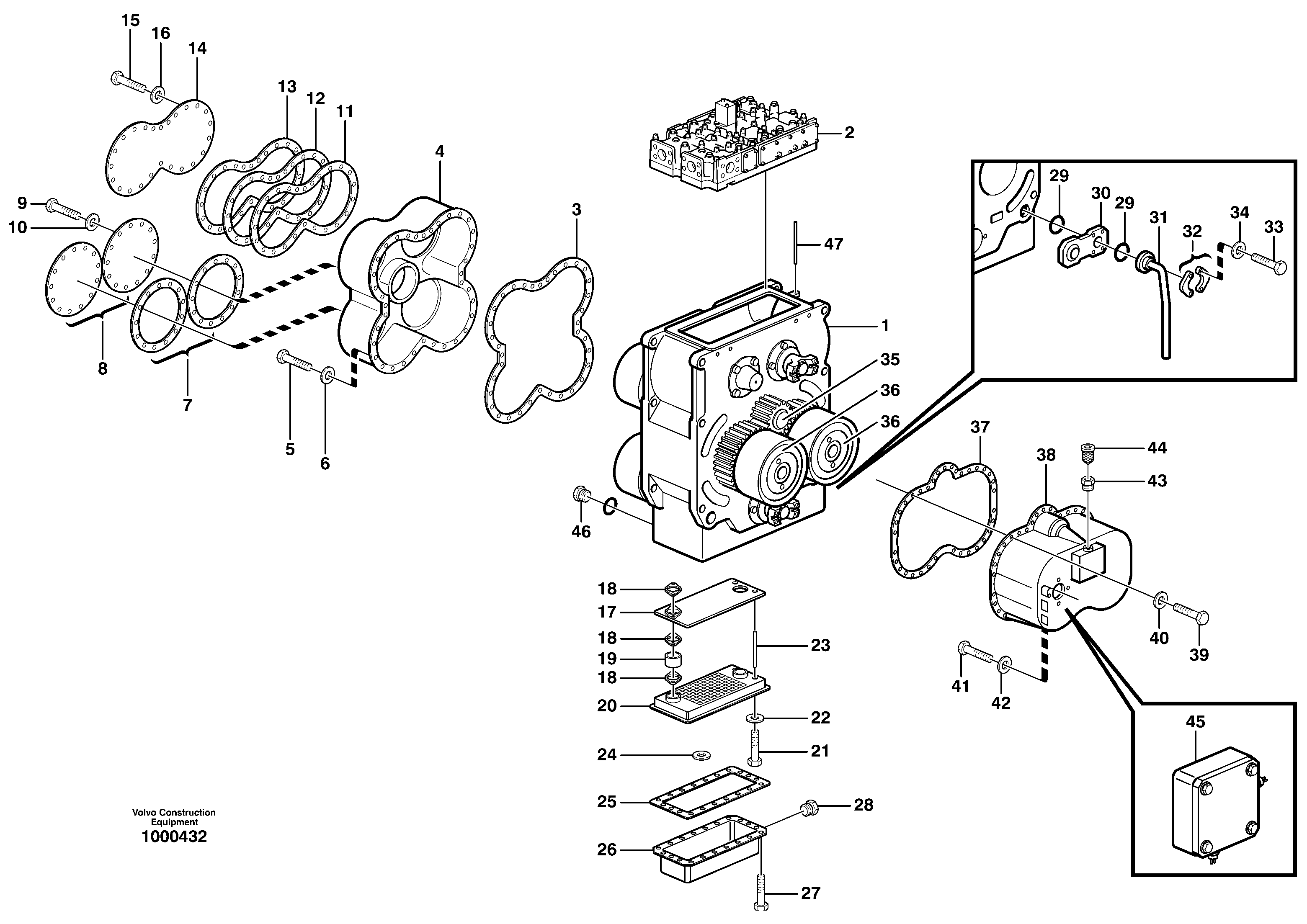 Схема запчастей Volvo L330E - 61765 Power transmission L330E