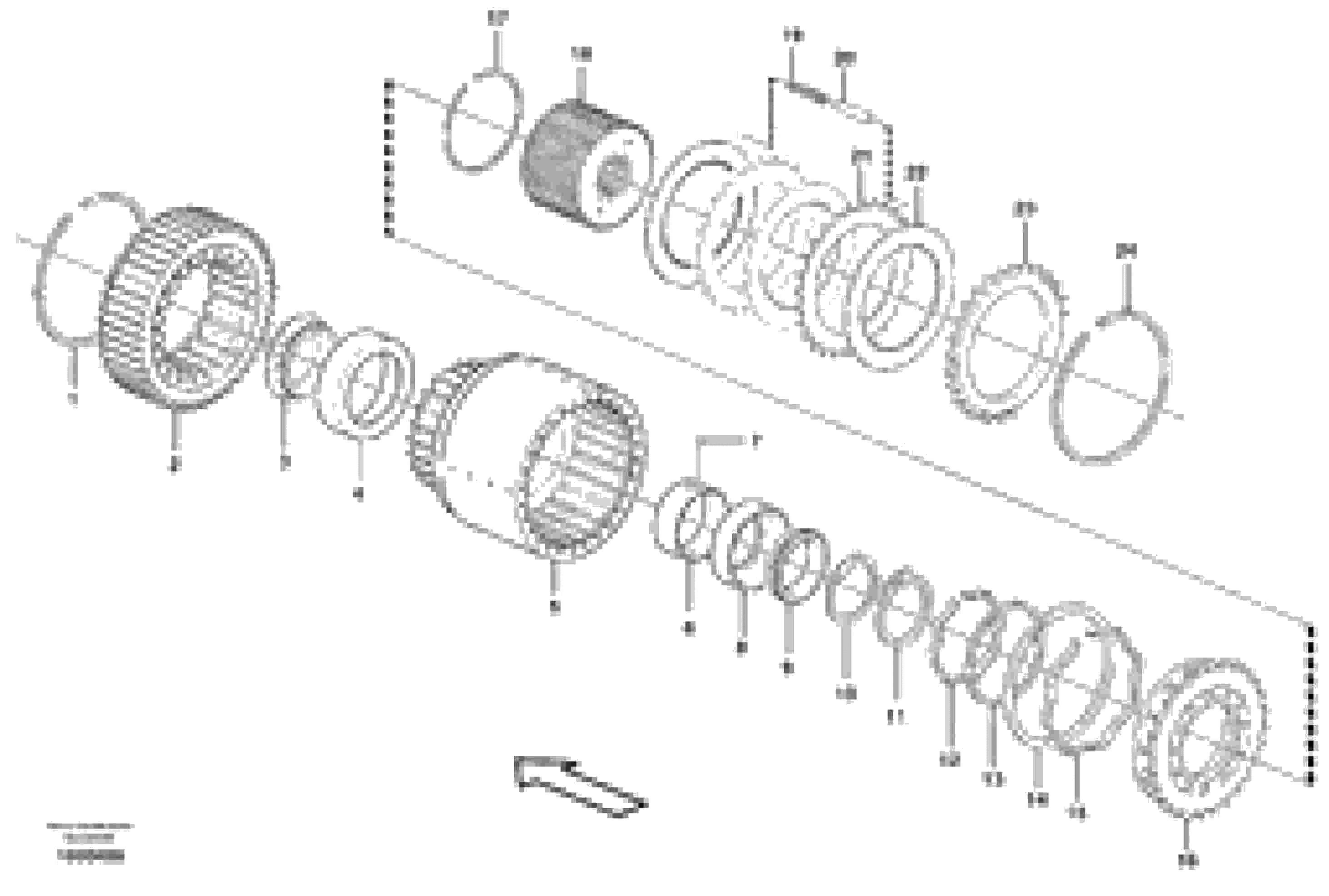 Схема запчастей Volvo L330E - 61767 Clutch drum, First & second L330E