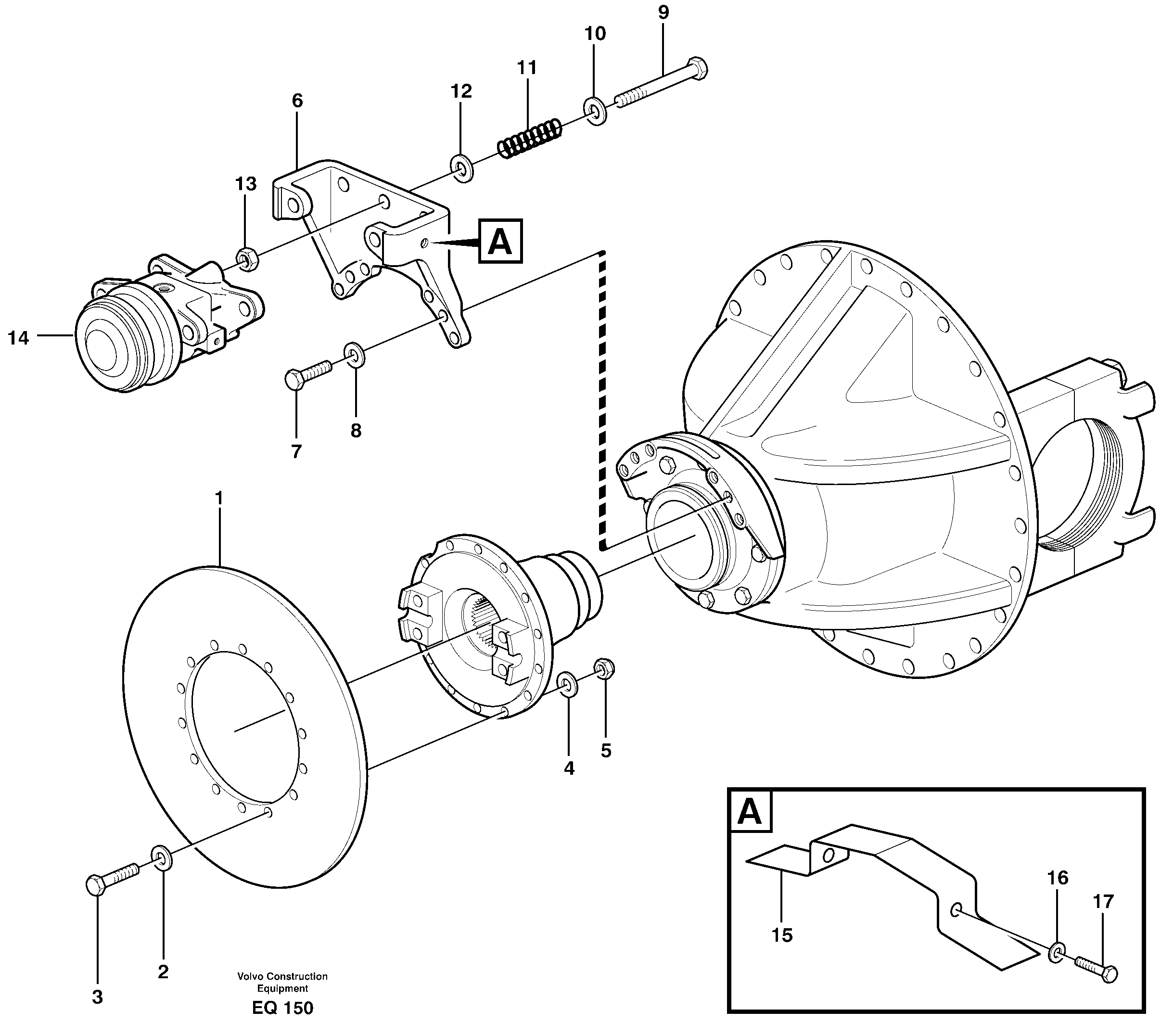 Схема запчастей Volvo L330E - 12940 Parking brake L330E