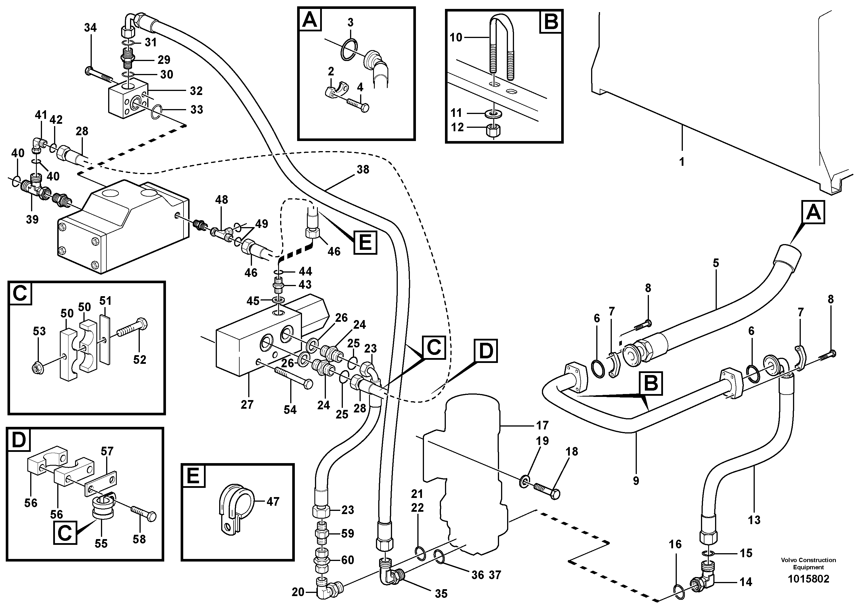 Схема запчастей Volvo L330E - 66199 Secondary steering system L330E