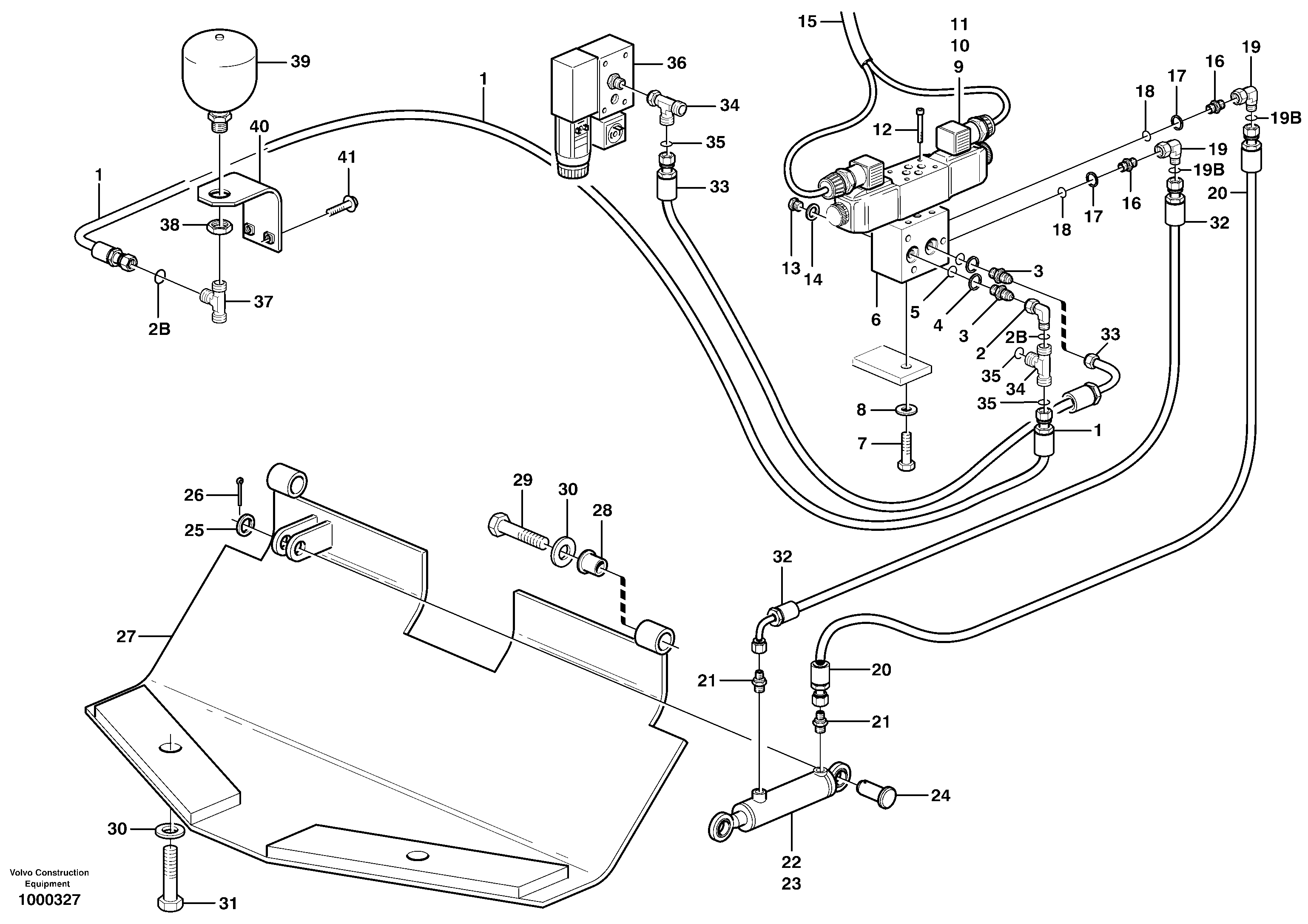 Схема запчастей Volvo L330E - 10373 Belly guard, rear L330E