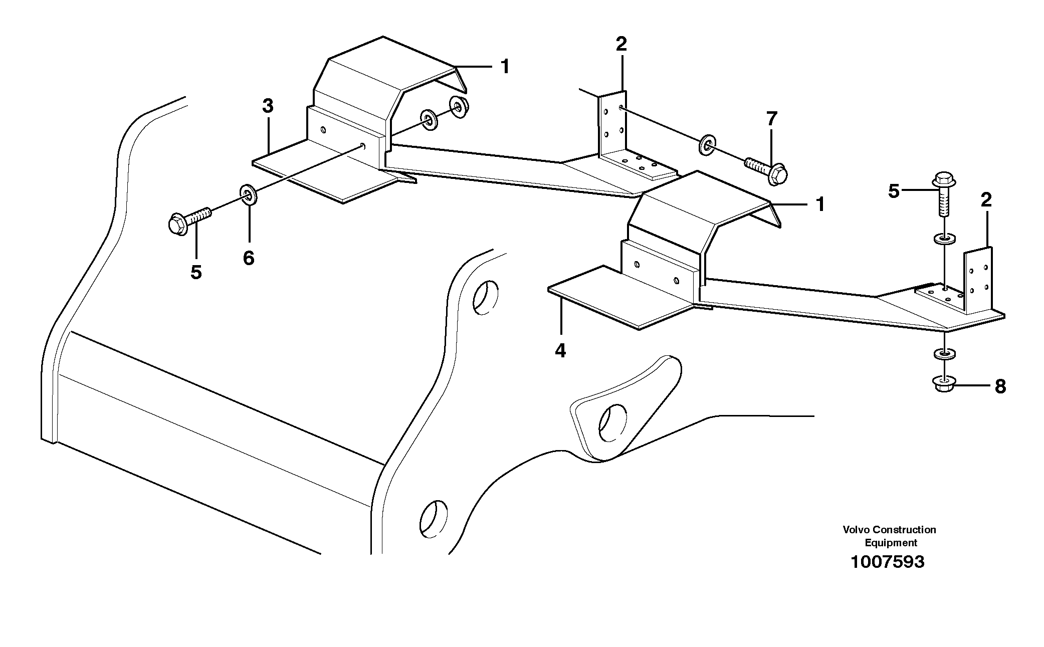 Схема запчастей Volvo L330E - 10374 Belly guard, front L330E