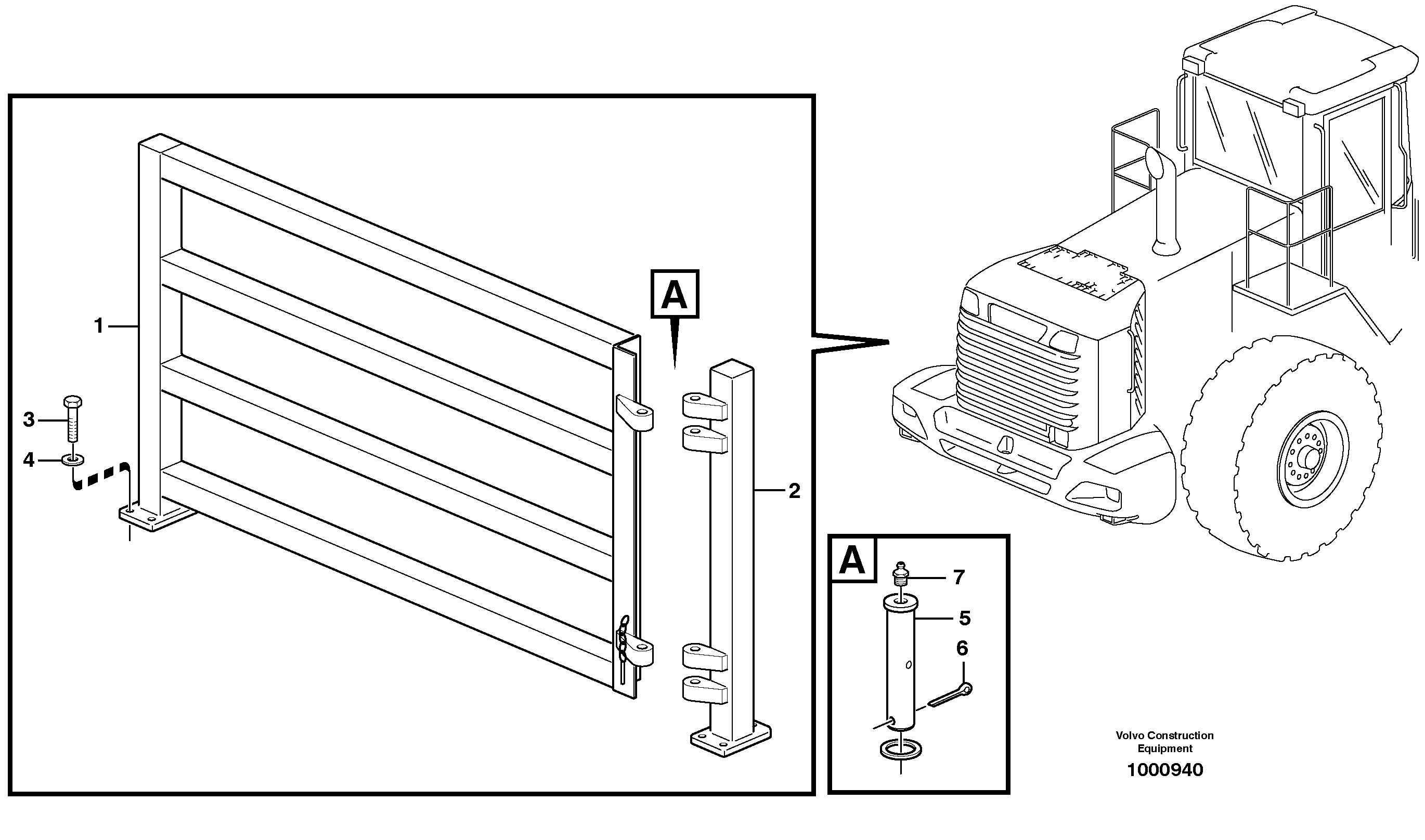 Схема запчастей Volvo L330E - 12946 Protective grid L330E