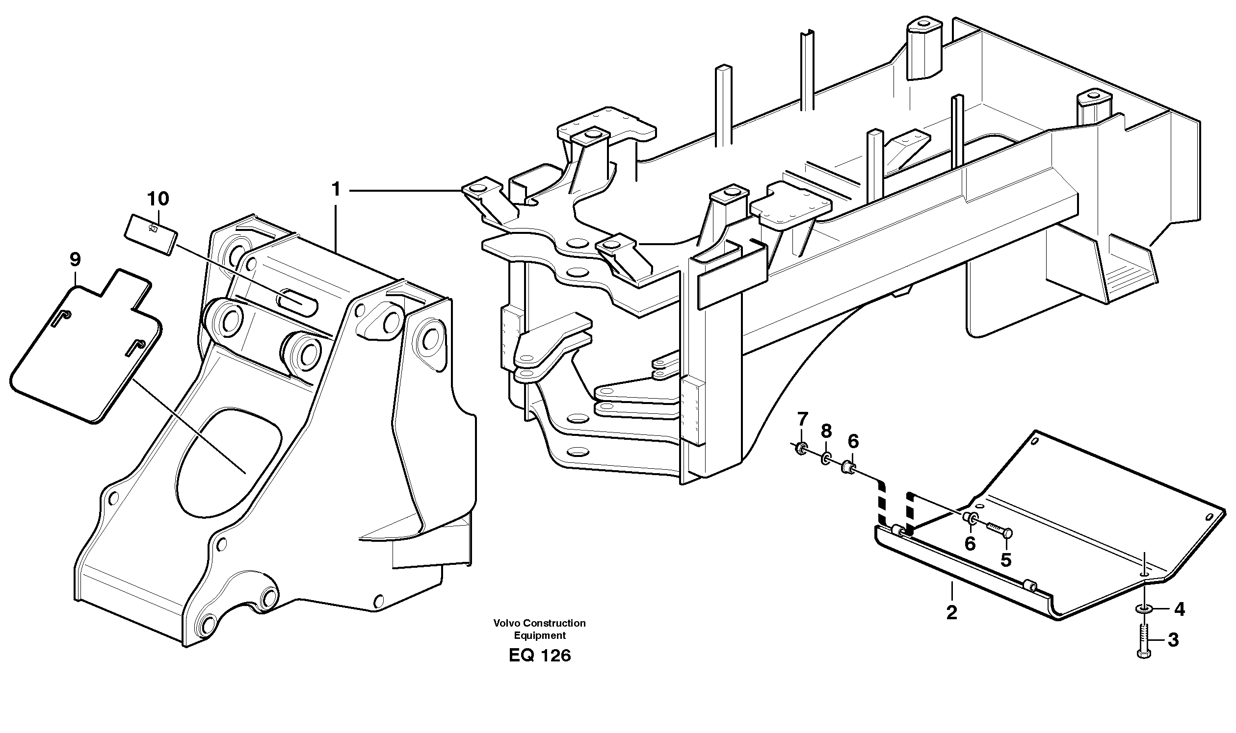 Схема запчастей Volvo L330E - 25689 Protecting plate L330E