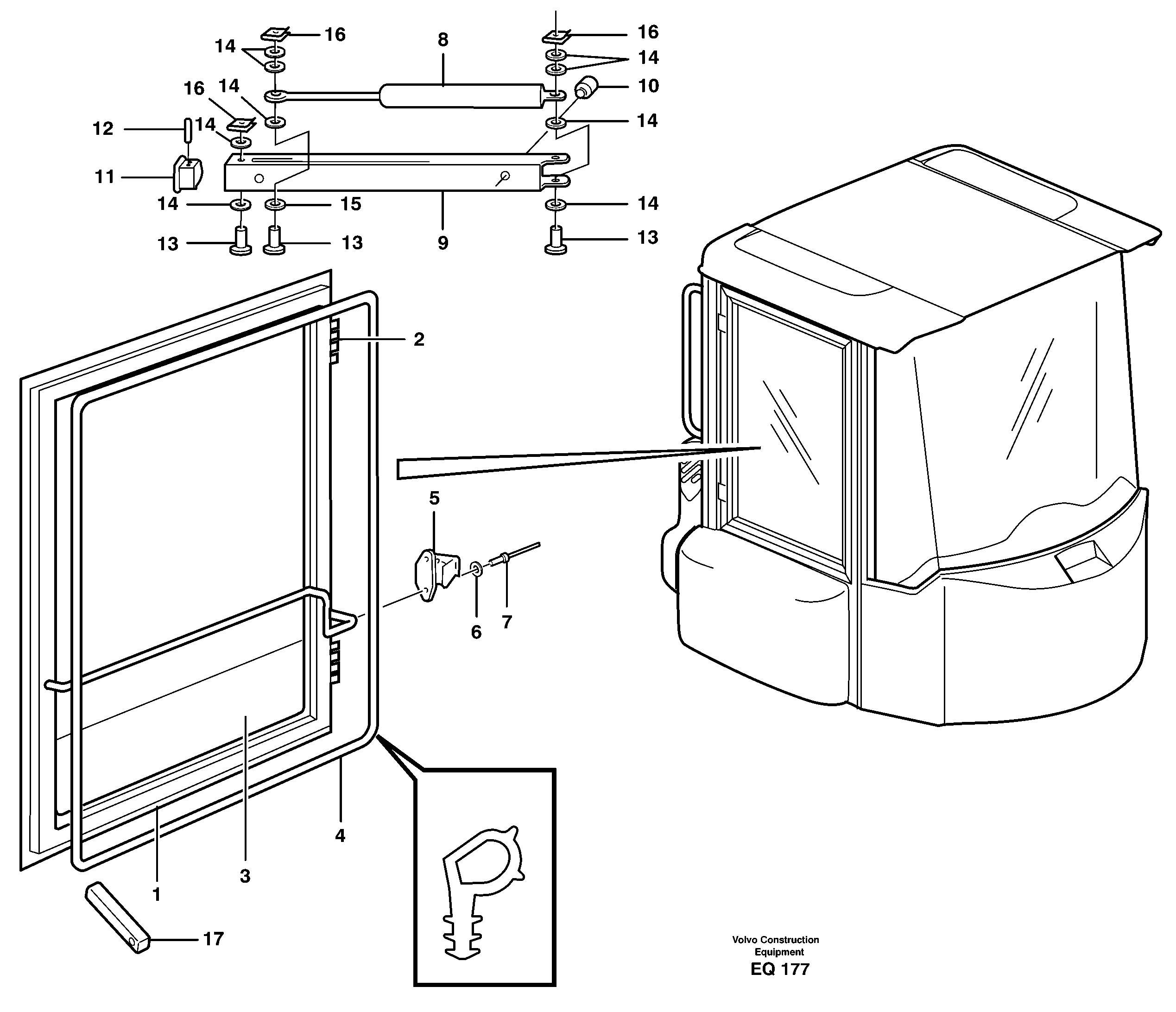 Схема запчастей Volvo L330E - 14048 Windows L330E