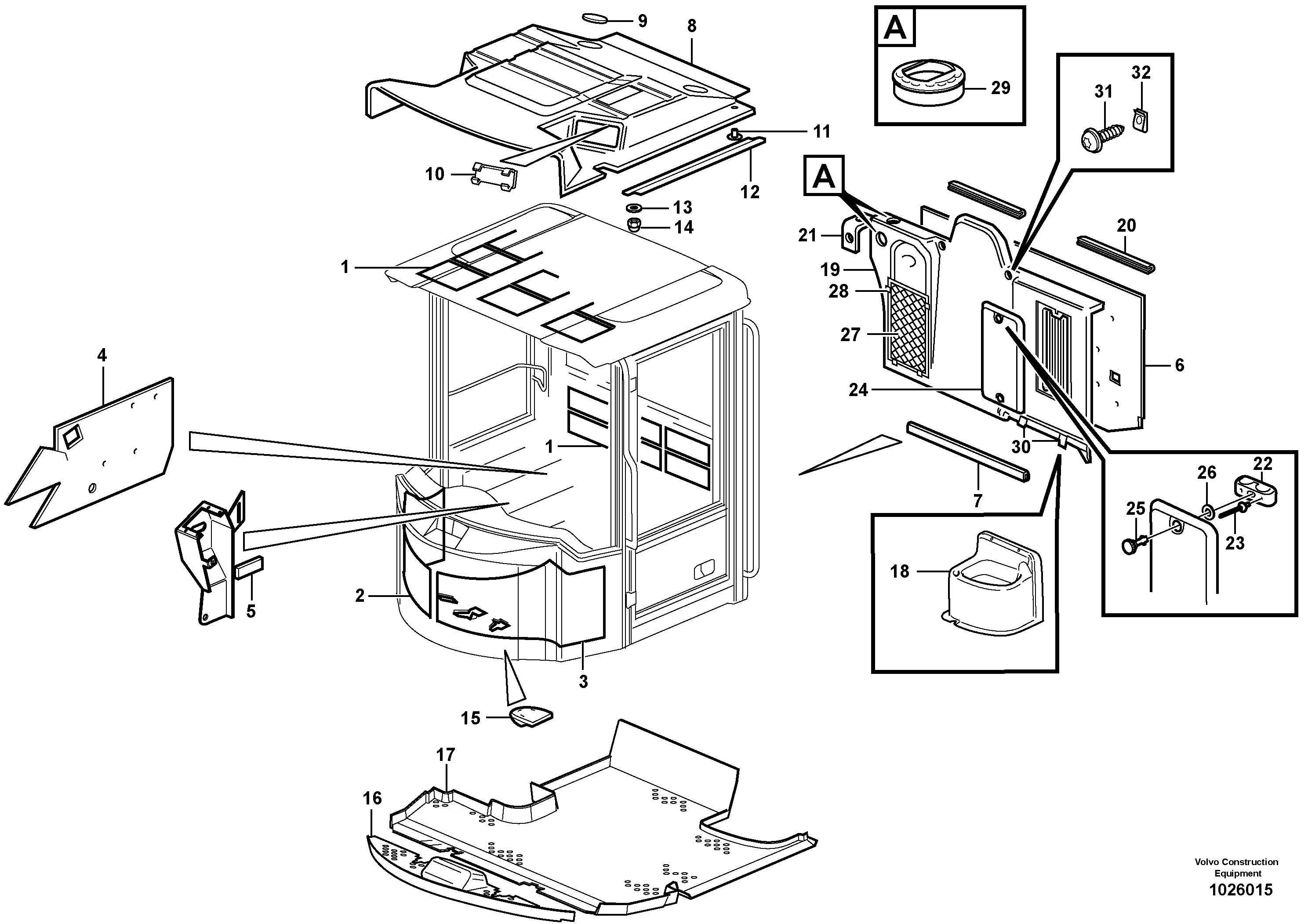 Схема запчастей Volvo L330E - 67684 Insulating matting L330E