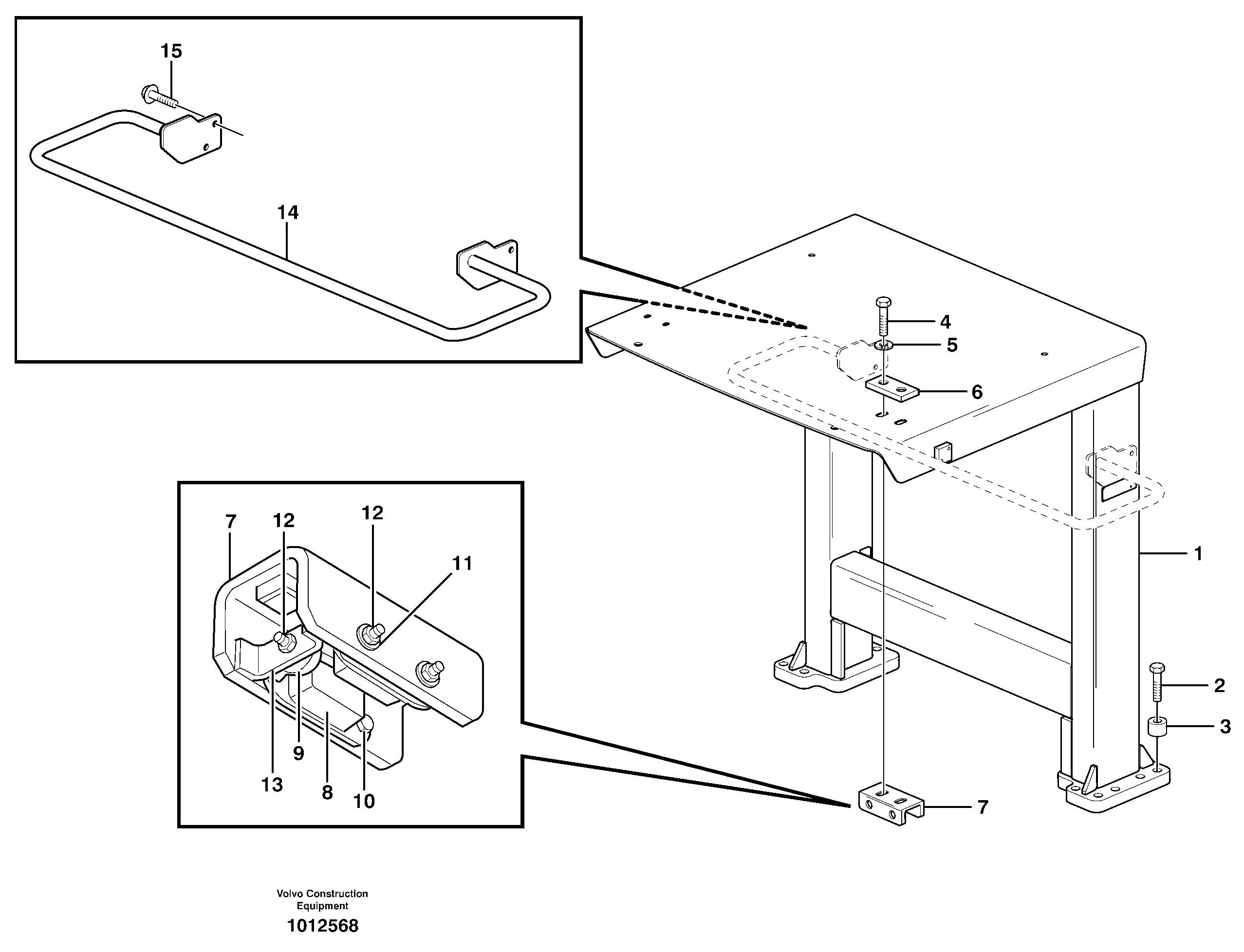 Схема запчастей Volvo L330E - 34601 Roll-over bar L330E