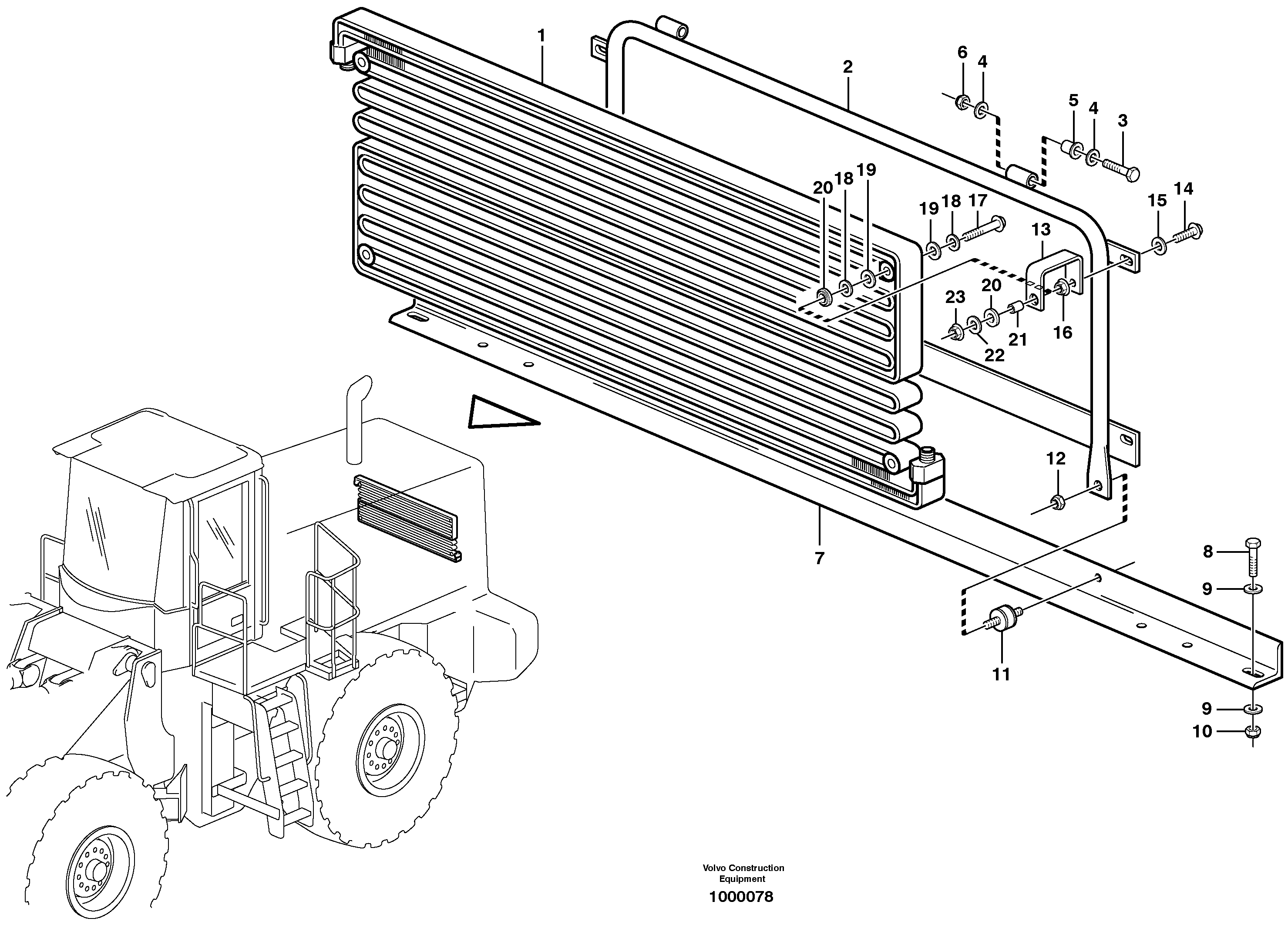 Схема запчастей Volvo L330E - 82380 Condenser, assembly L330E