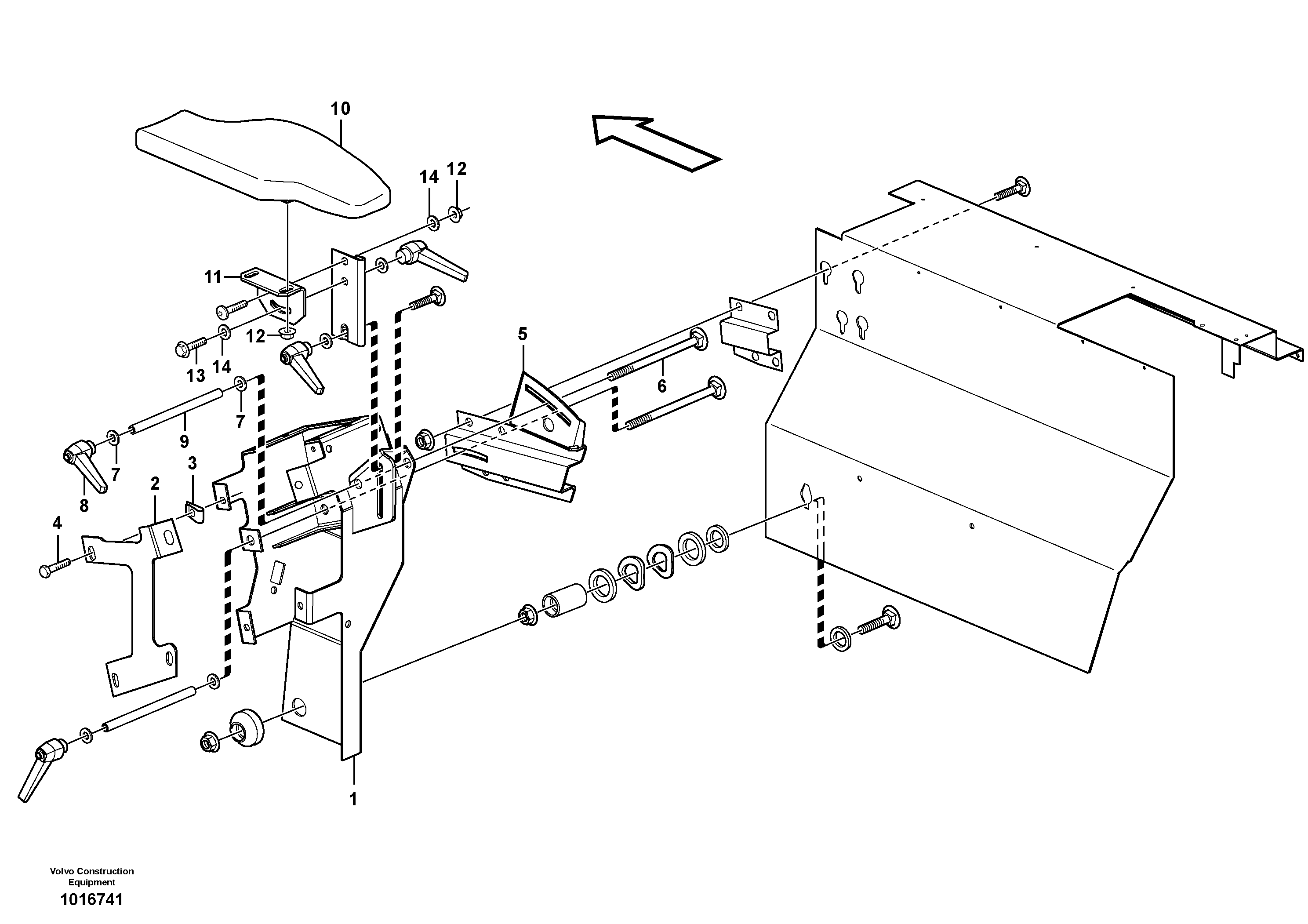 Схема запчастей Volvo L330E - 42546 Armrest L330E