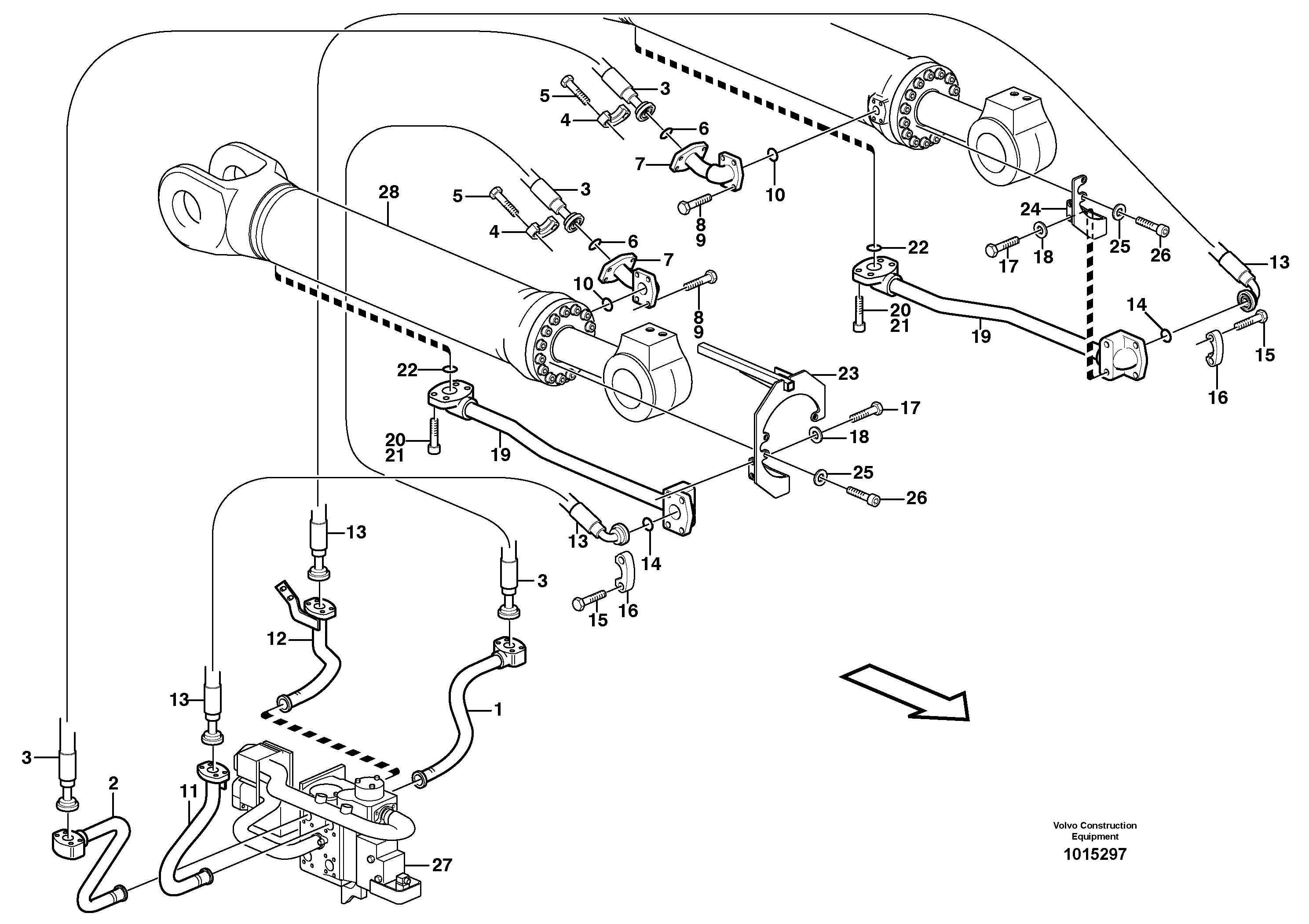 Схема запчастей Volvo L330E - 80869 Tilt function L330E