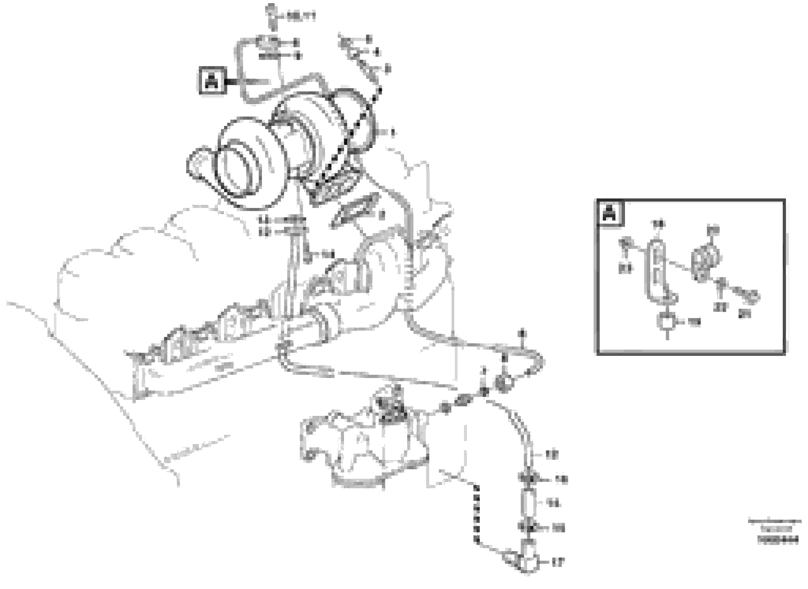 Схема запчастей Volvo L330E - 38420 Турбокомпрессор (турбина) с установочными деталями L330E