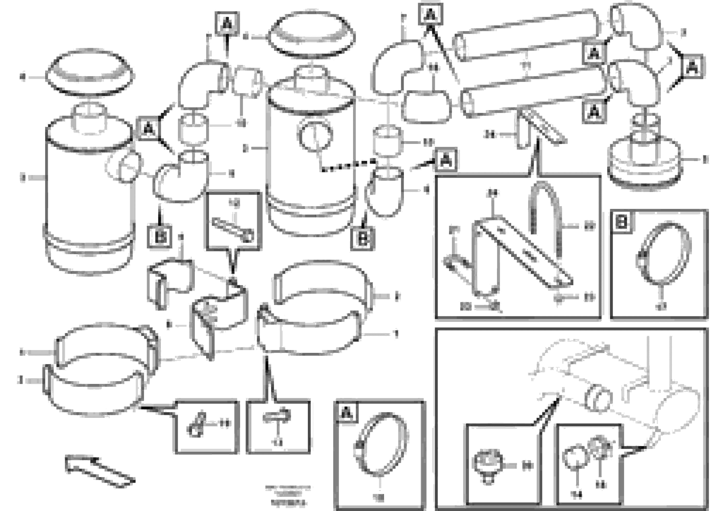 Схема запчастей Volvo L330E - 57708 Oil bath air filter with fitting parts L330E