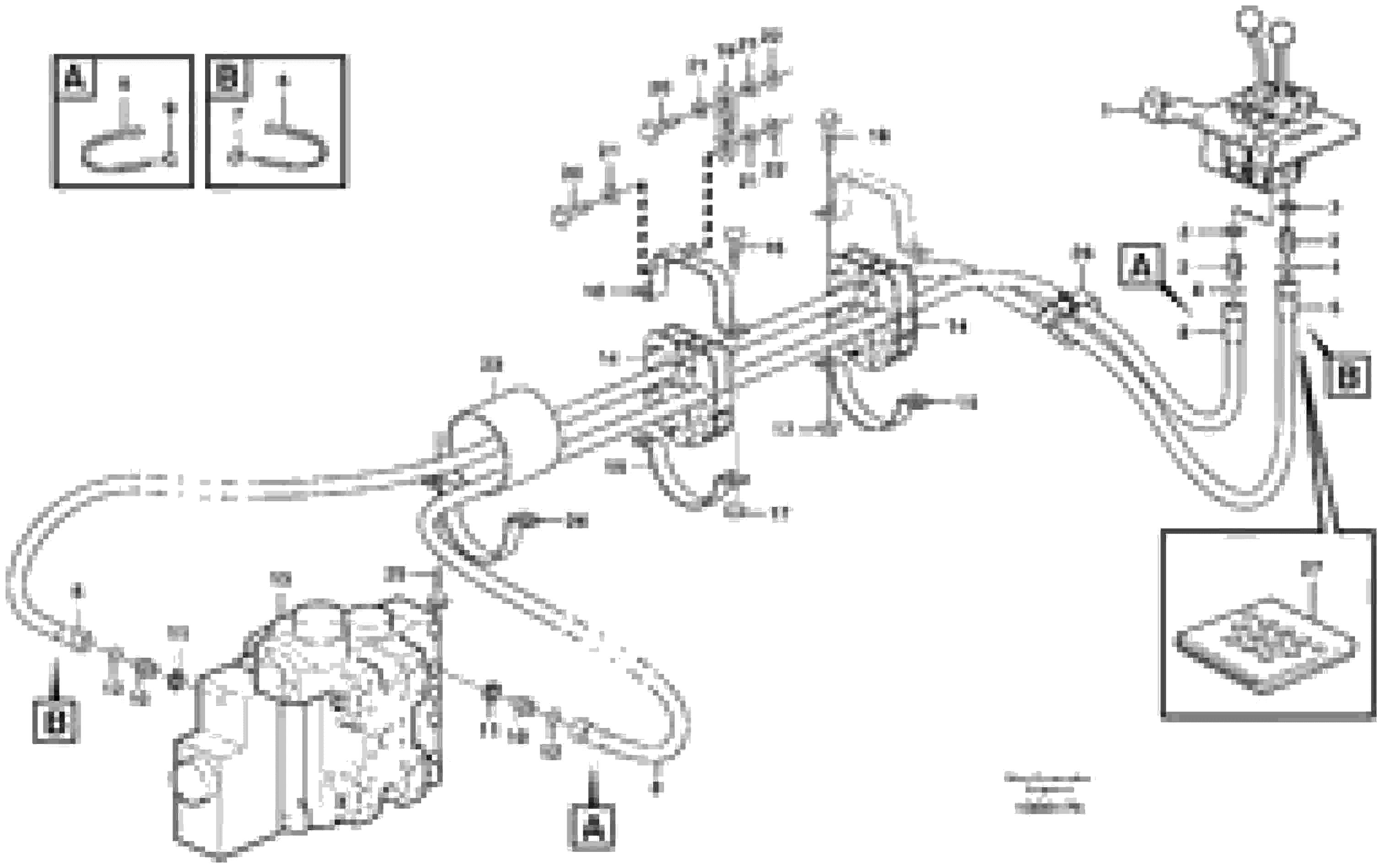 Схема запчастей Volvo L330E - 46107 Servo - hydraulic, control lines, tilt L330E