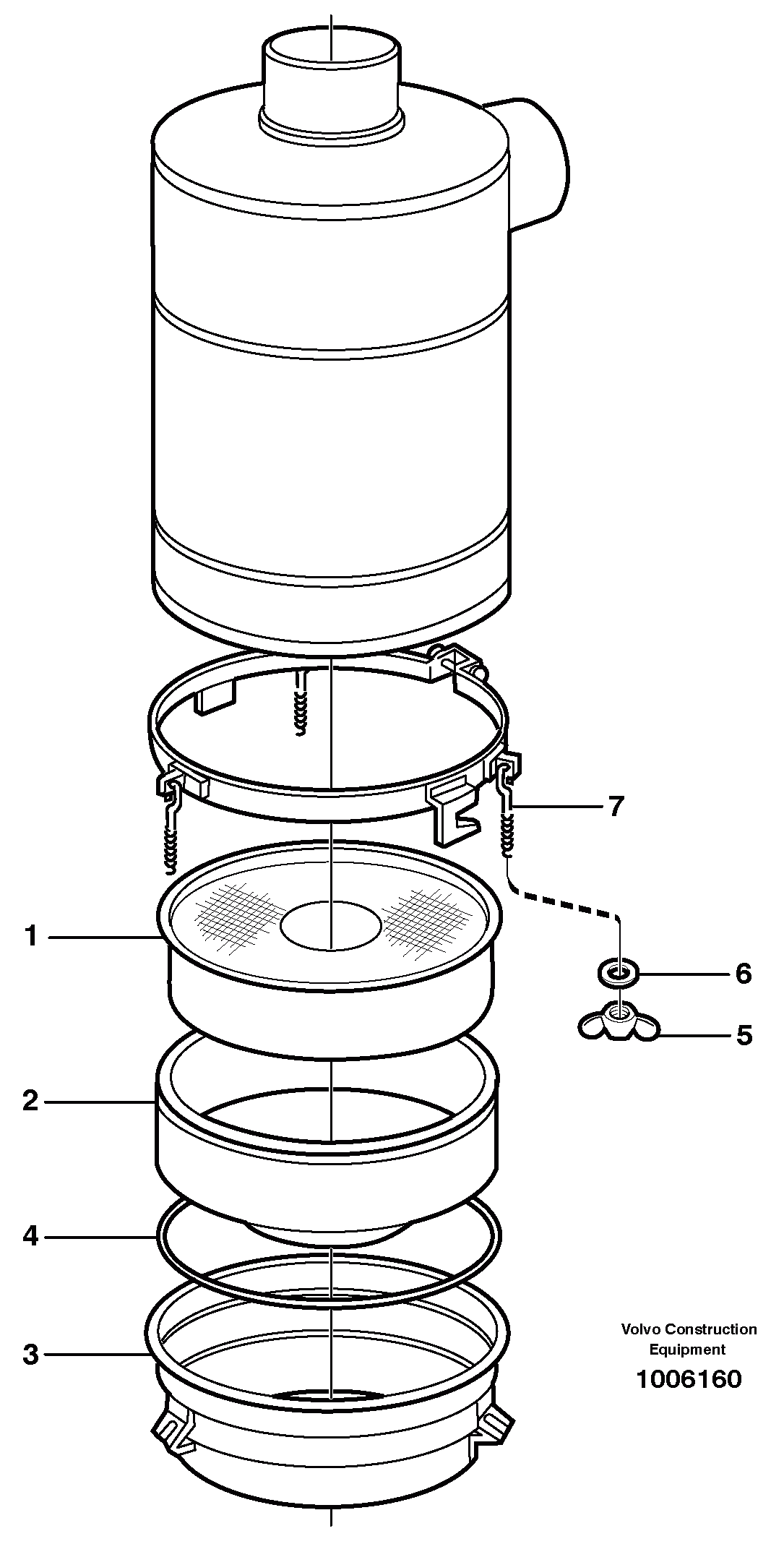 Схема запчастей Volvo L330E - 84358 Oil bath air filter L330E