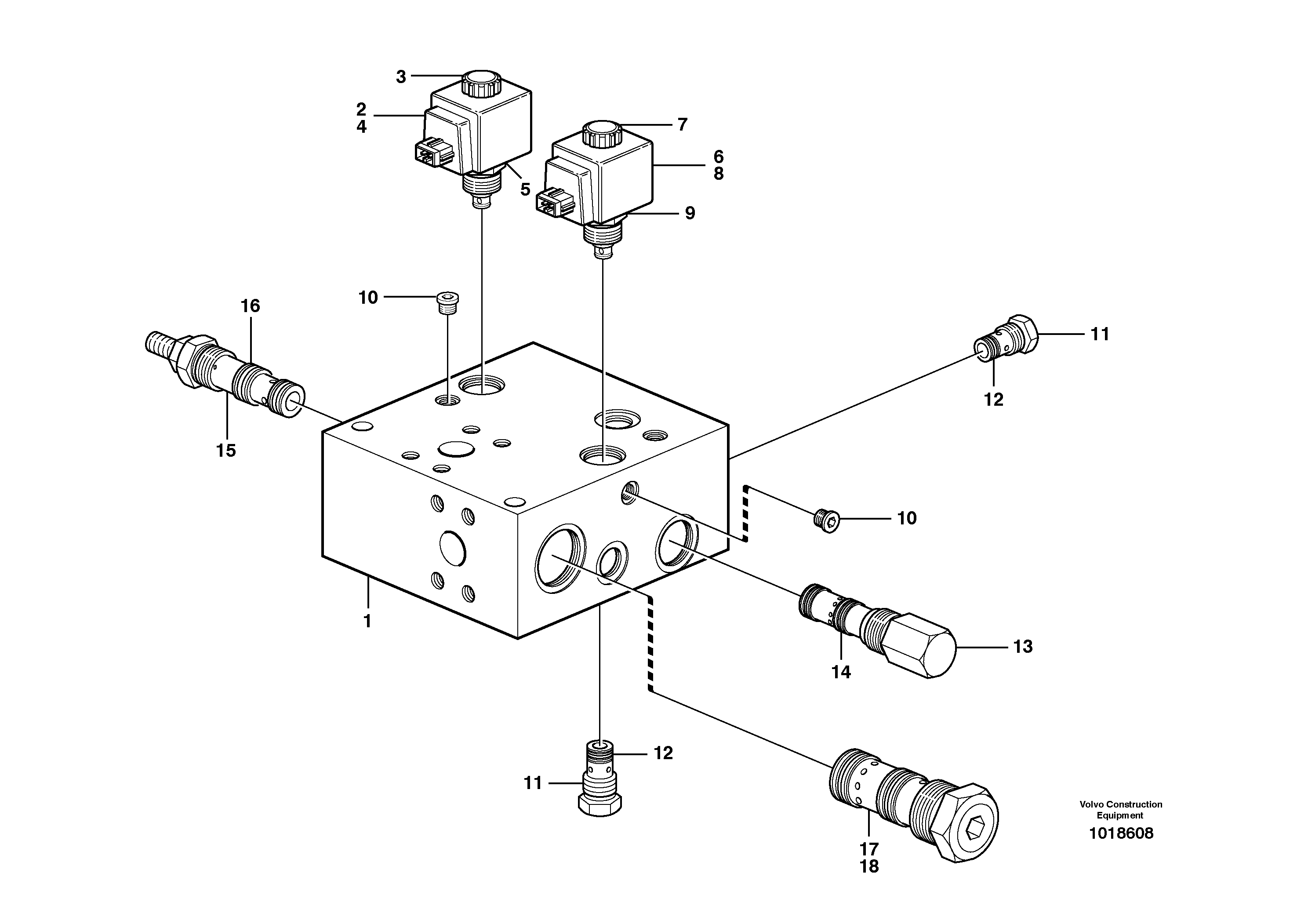 Схема запчастей Volvo L330E - 16467 Relief valve L330E