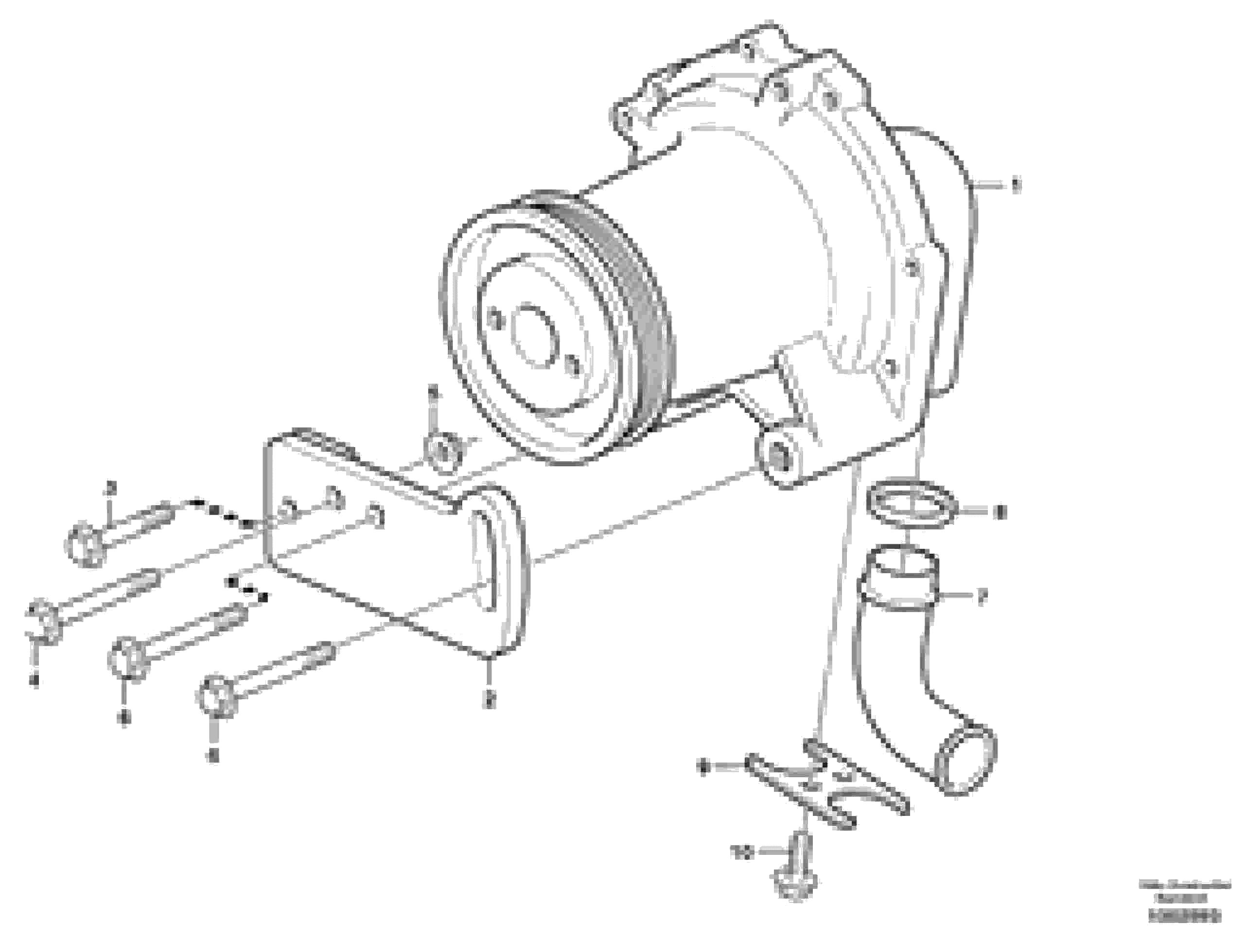 Схема запчастей Volvo L330E - 62215 Extra water pump with fitting parts L330E