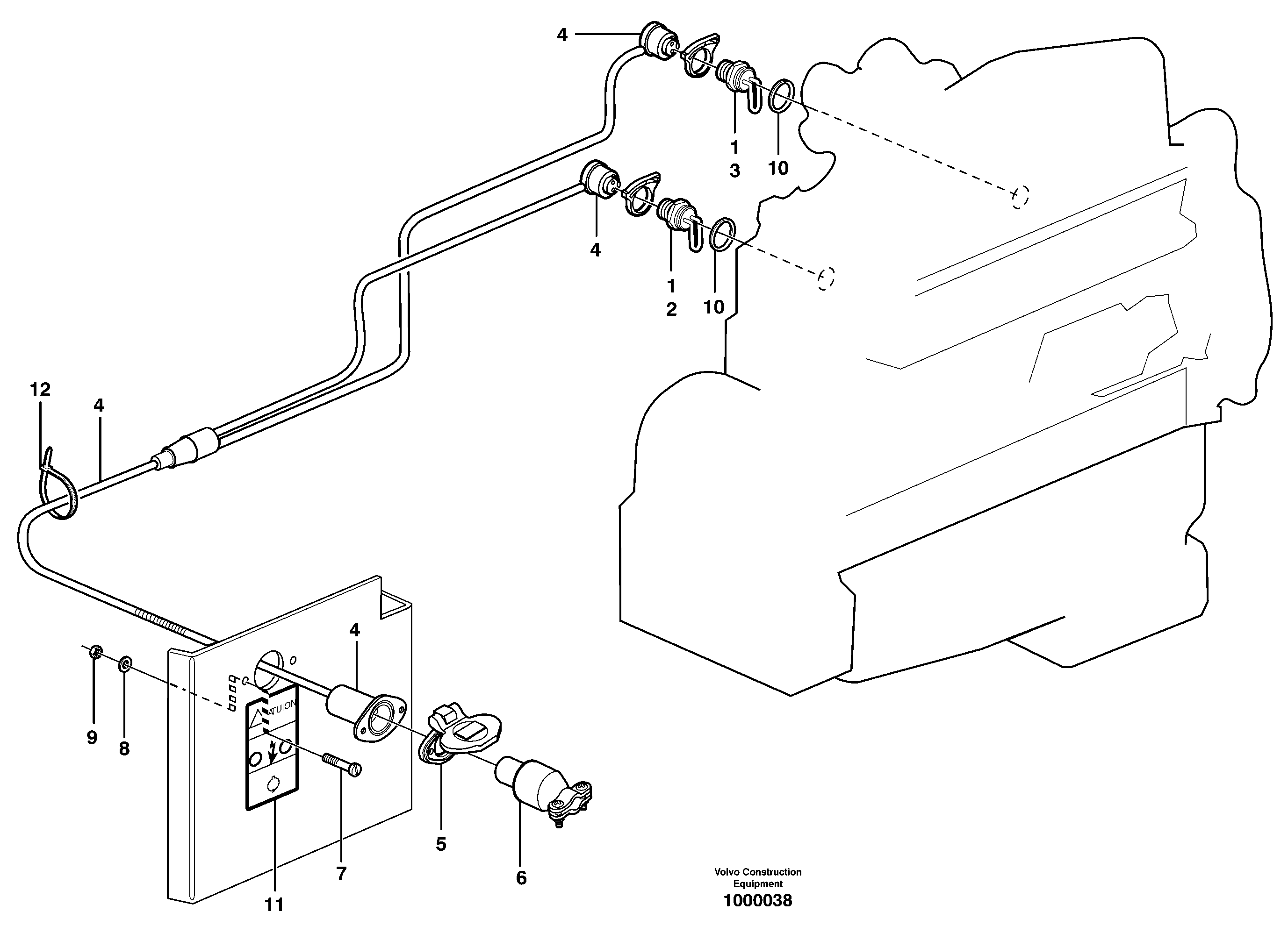 Схема запчастей Volvo L330E - 63491 Engine heater L330E