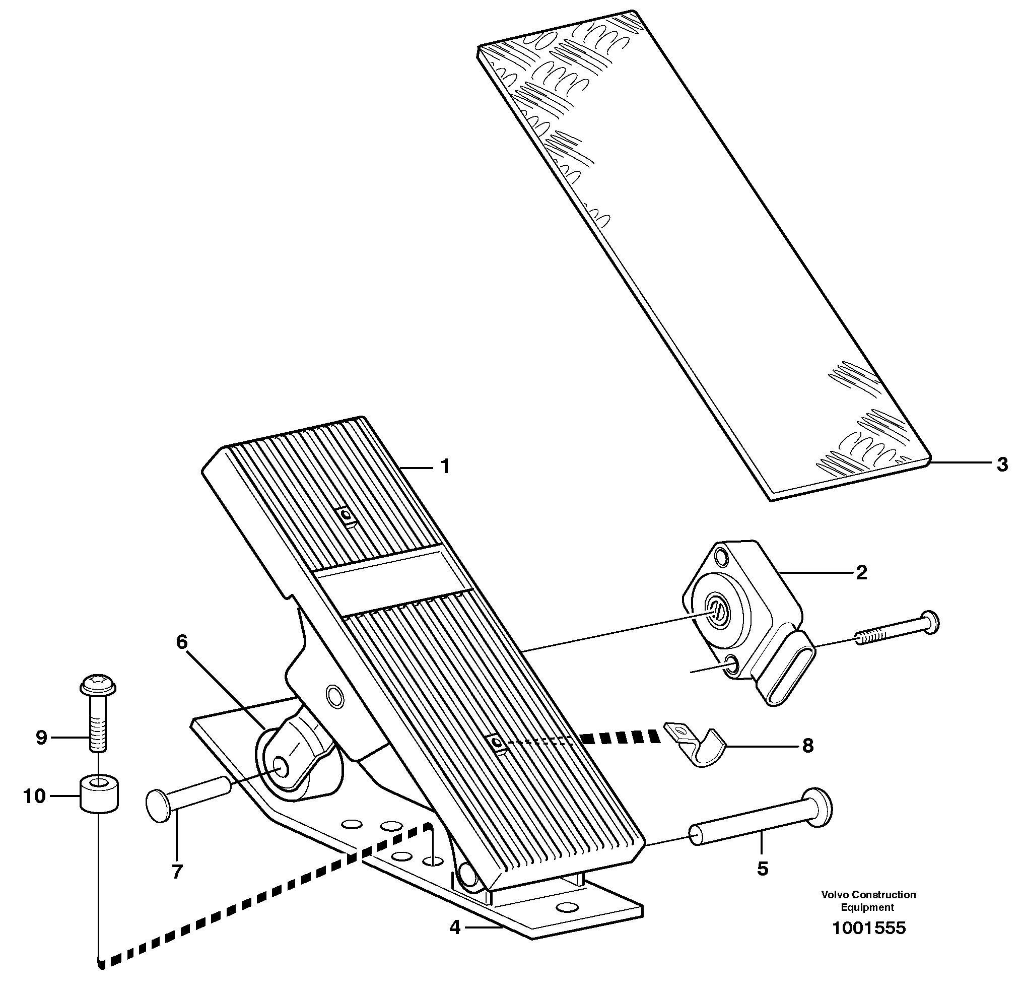 Схема запчастей Volvo L330E - 22707 Accelerator pedal L330E