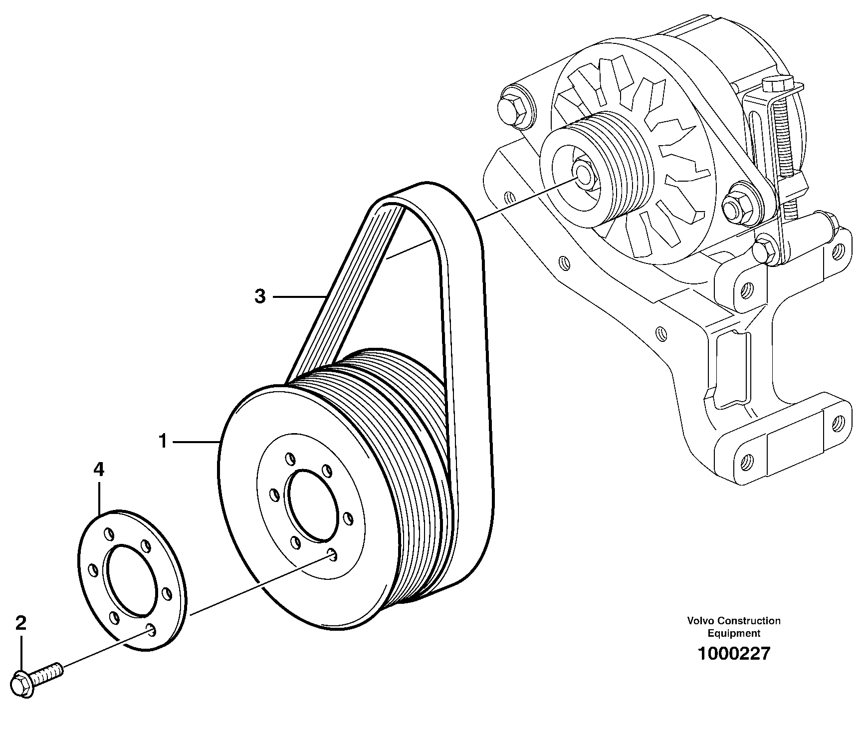 Схема запчастей Volvo L330E - 20840 Drive belt L330E