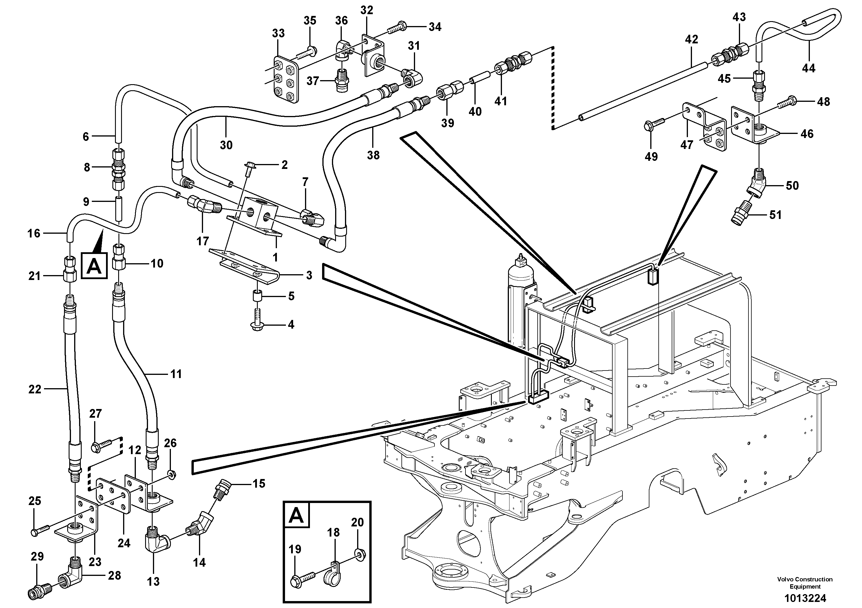 Схема запчастей Volvo L150E - 58256 Fire suppression system L150E S/N 8001 -