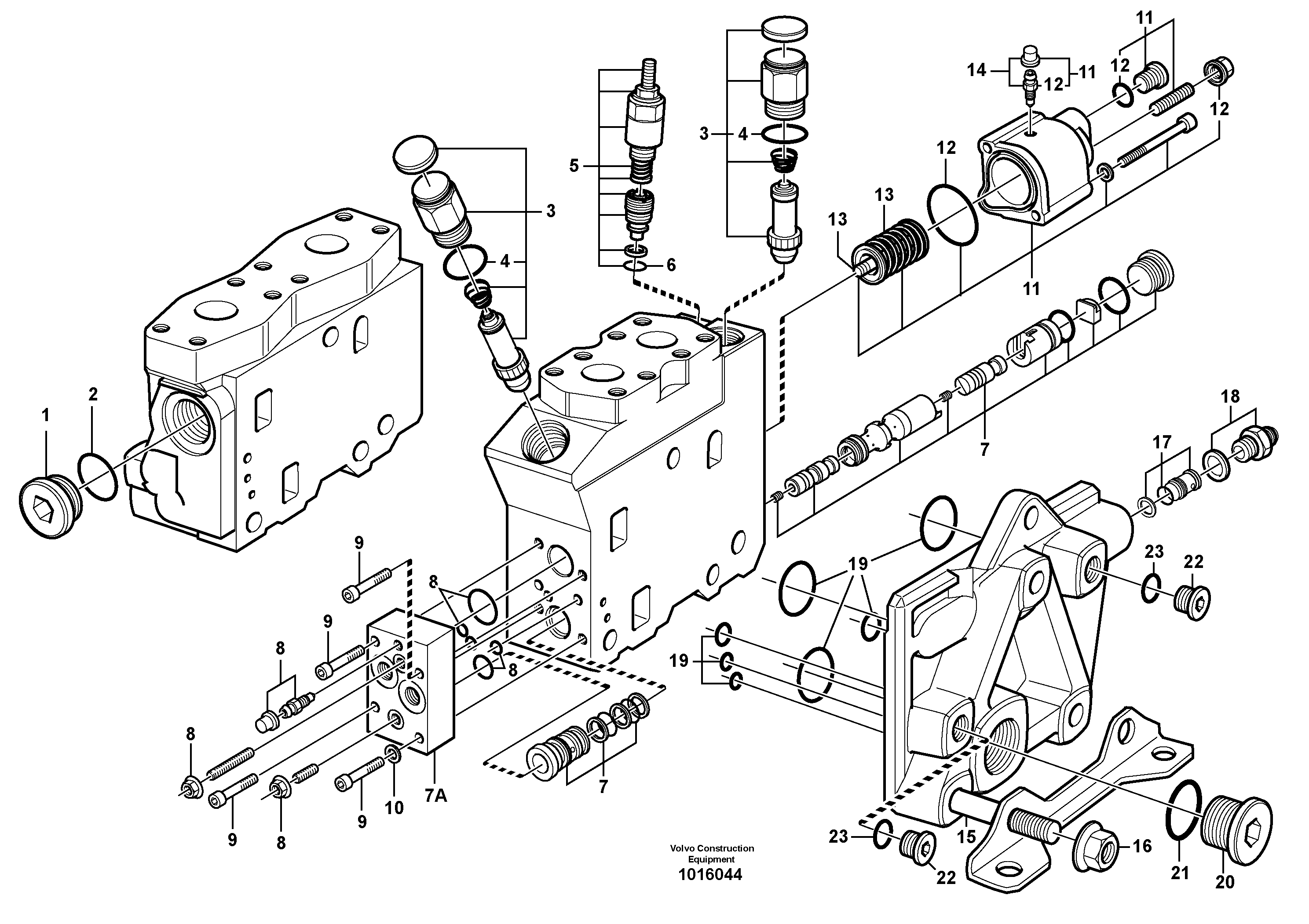 Схема запчастей Volvo L150E - 67131 Direction valve L150E S/N 6005 - 7549 S/N 63001 - 63085