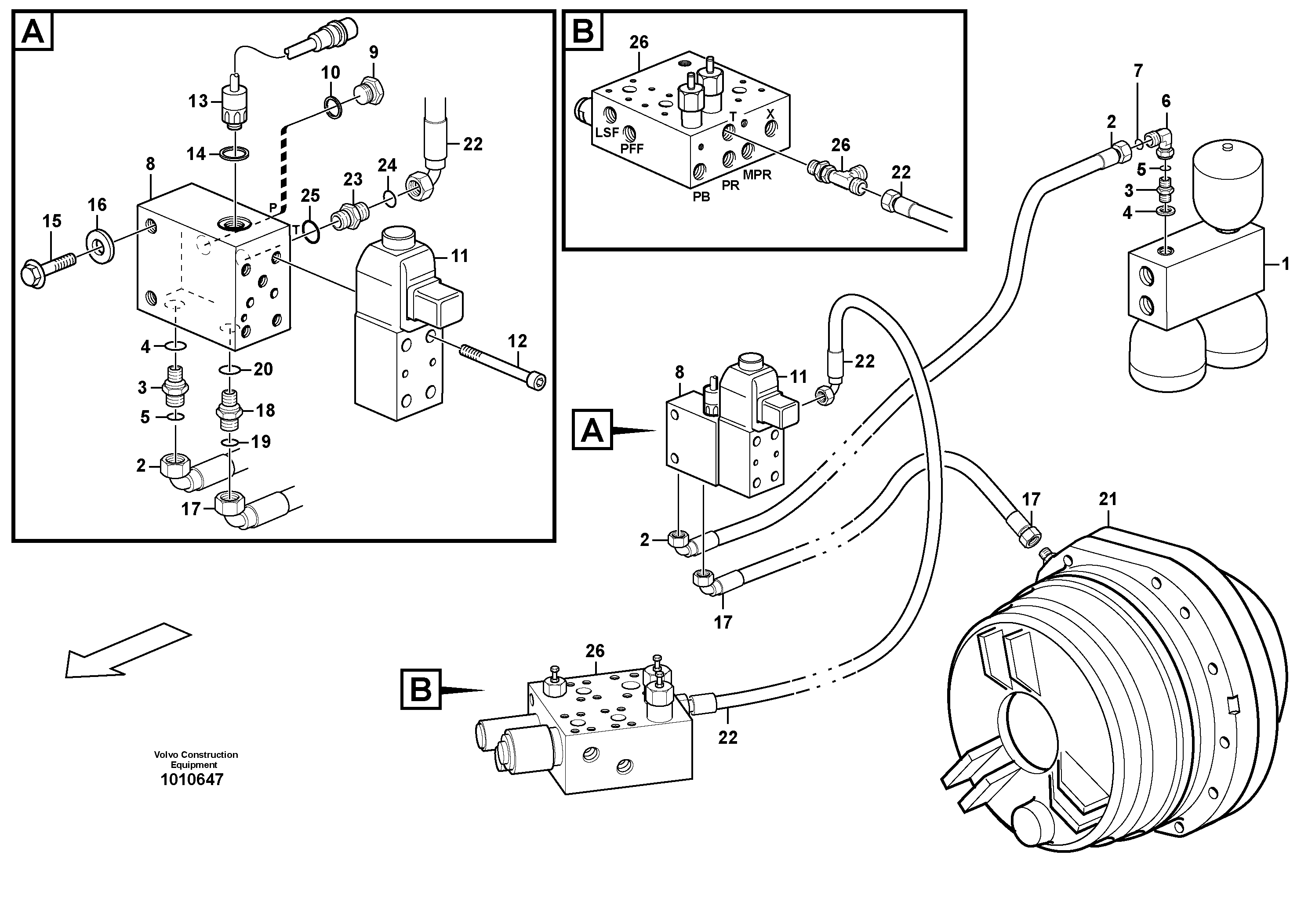 Схема запчастей Volvo L150E - 6165 Parking brake L150E S/N 10002 - 11594