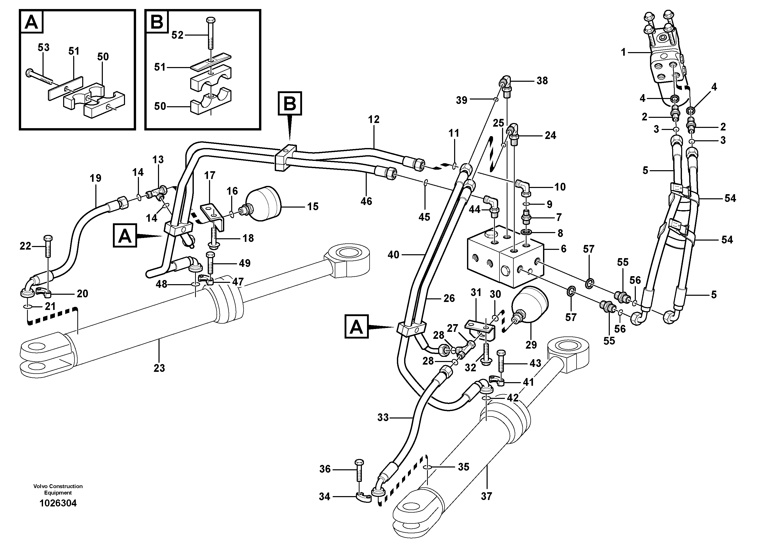 Схема запчастей Volvo L150E - 6168 Рулевая система L150E S/N 10002 - 11594