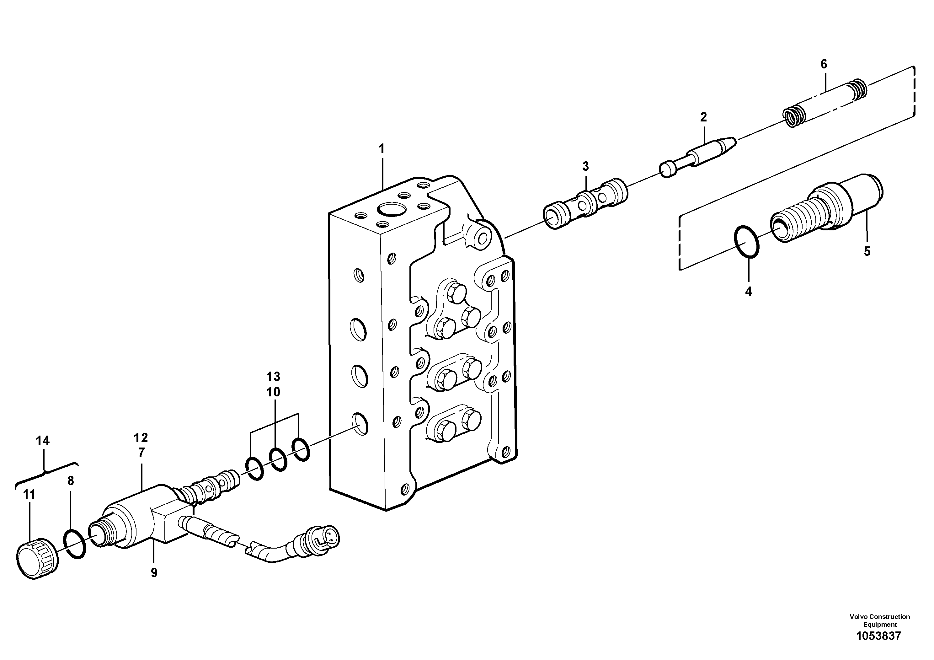 Схема запчастей Volvo L150E - 11694 Range selector valve L150E S/N 8001 -