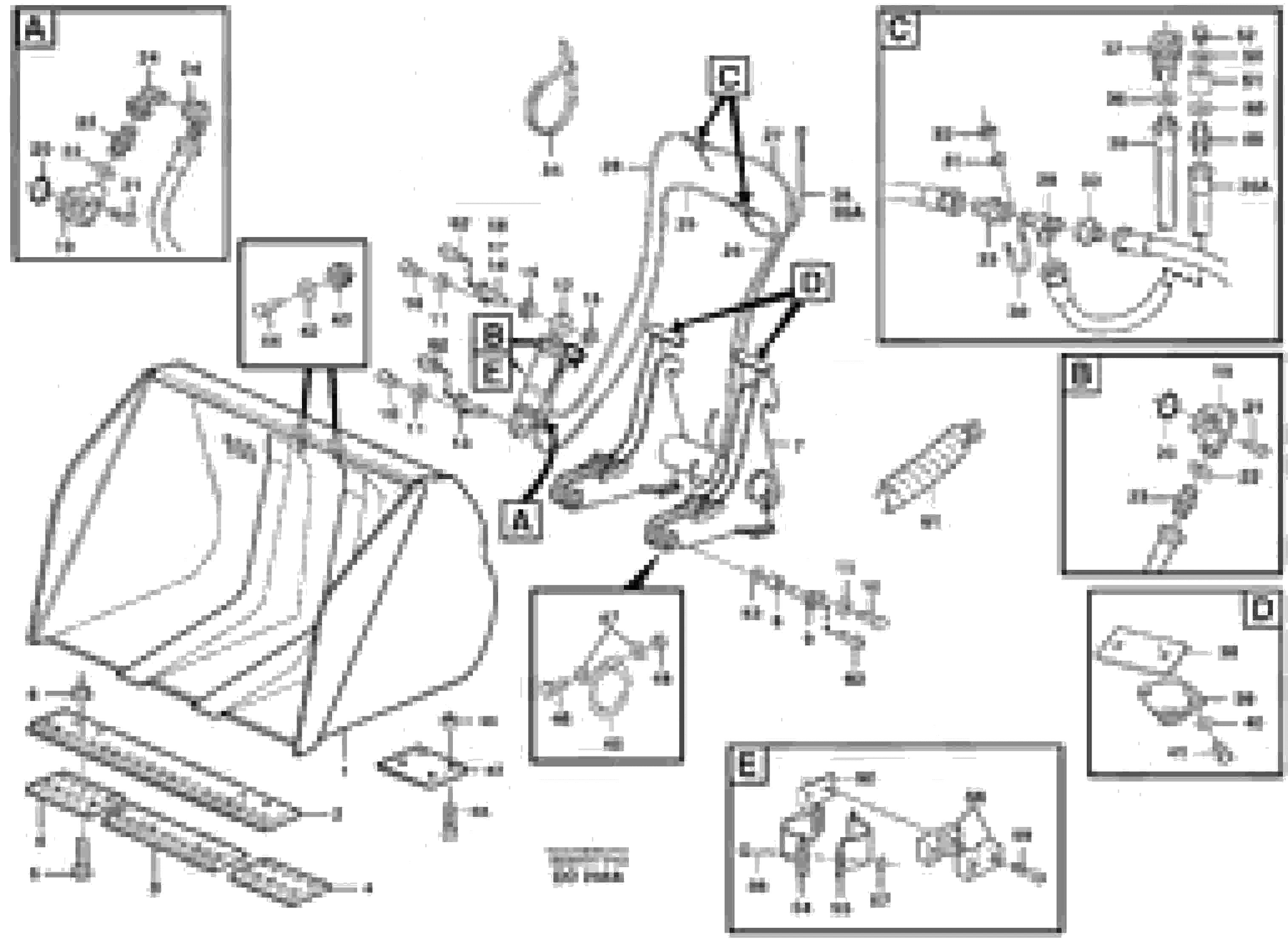 Схема запчастей Volvo L150E - 32042 High-tipping bucket ATTACHMENTS ATTACHMENTS WHEEL LOADERS GEN. D - E