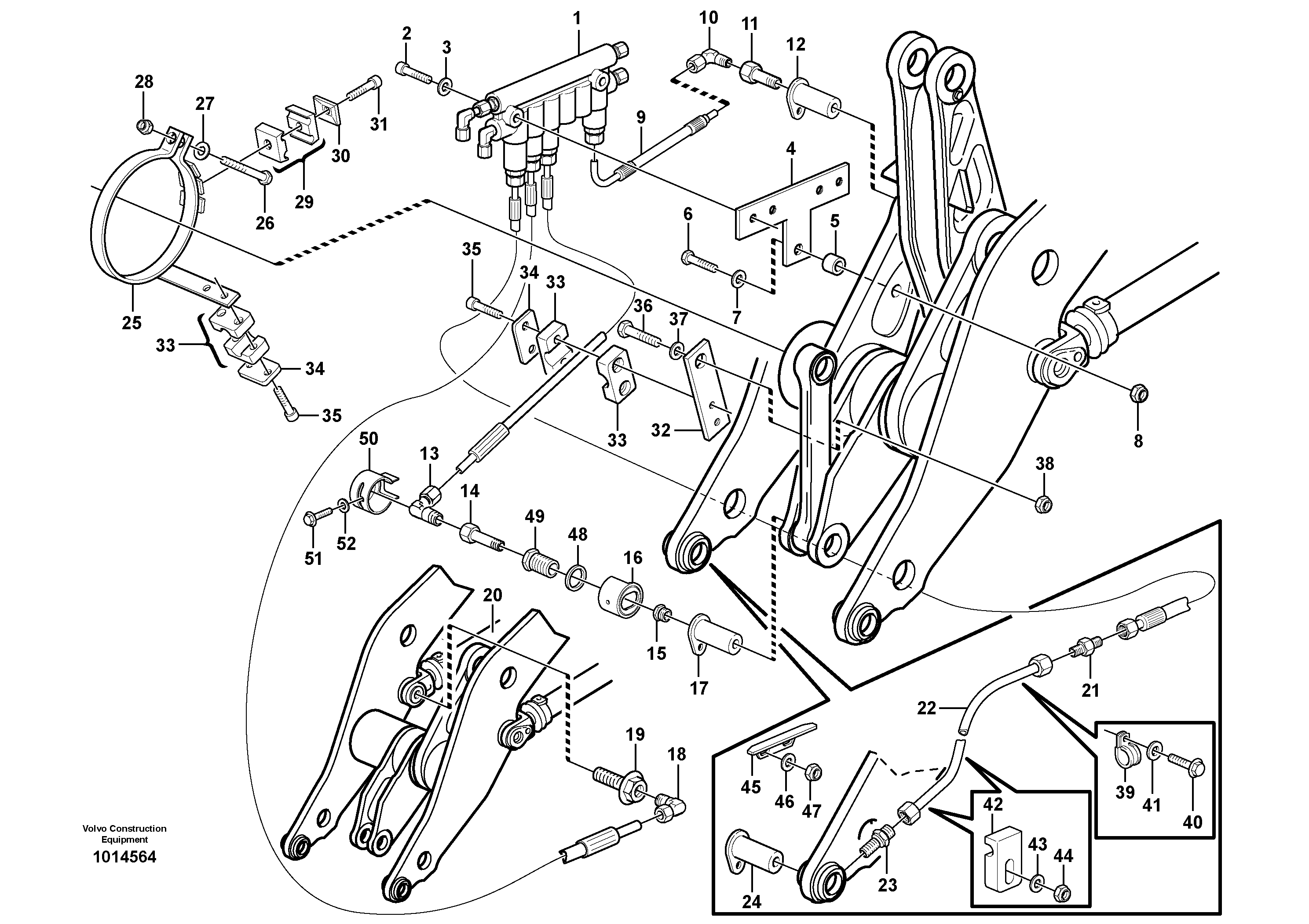 Схема запчастей Volvo L150E - 70401 Distribution block, B3 L150E S/N 6005 - 7549 S/N 63001 - 63085