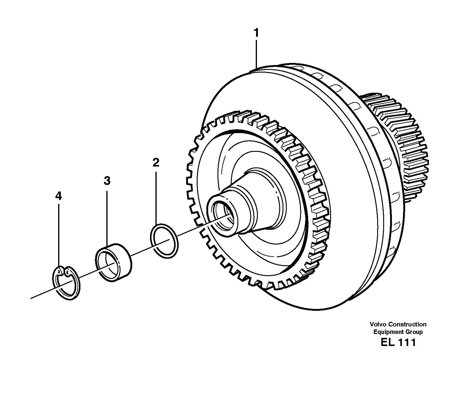 Схема запчастей Volvo L150E - 61190 Torque converter L150E S/N 6005 - 7549 S/N 63001 - 63085