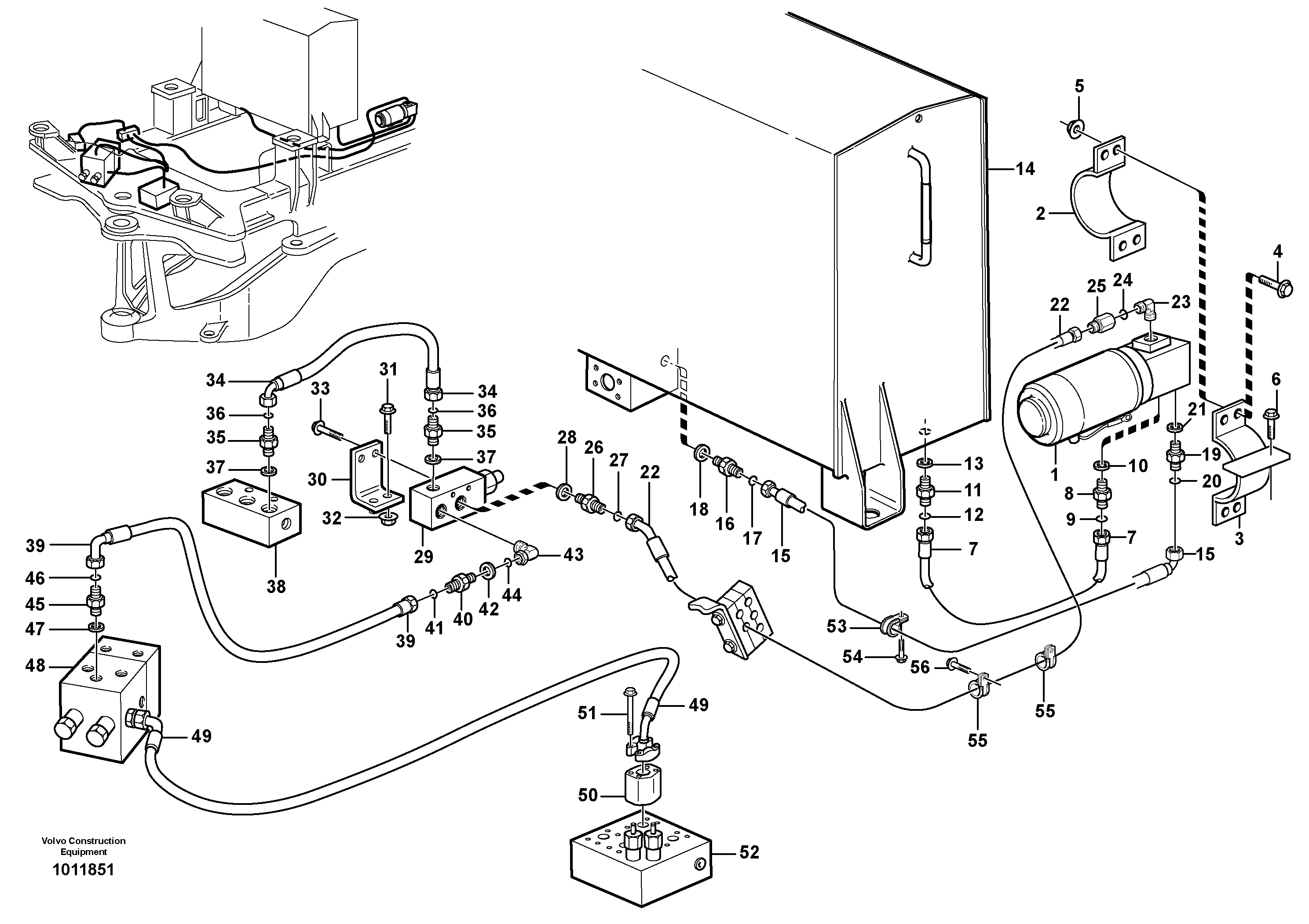 Схема запчастей Volvo L150E - 4385 Secondary steering system L150E S/N 8001 -