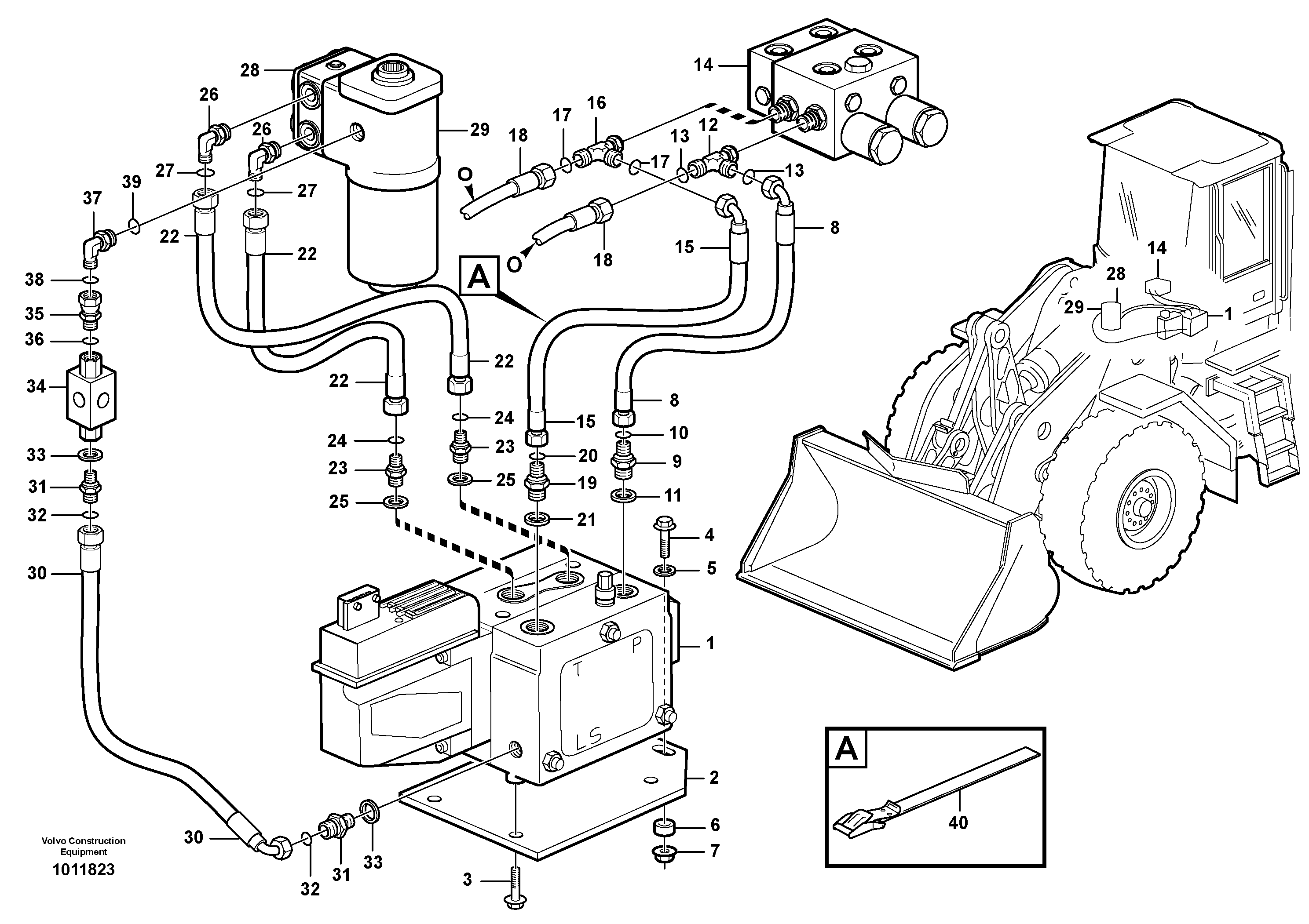 Схема запчастей Volvo L150E - 101853 CDC - steering L150E S/N 8001 -