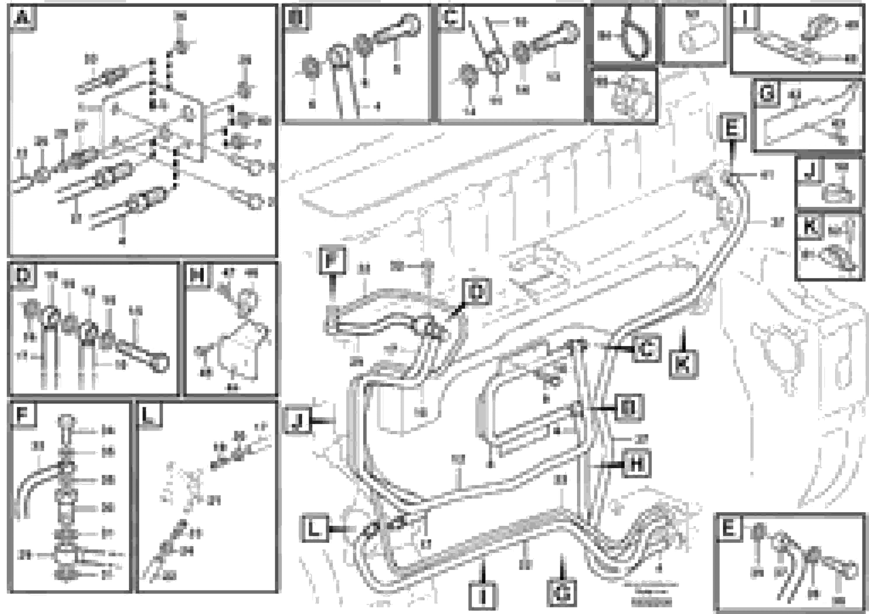 Схема запчастей Volvo L150E - 46882 Fuel pipes, fuel pump L150E S/N 10002 - 11594