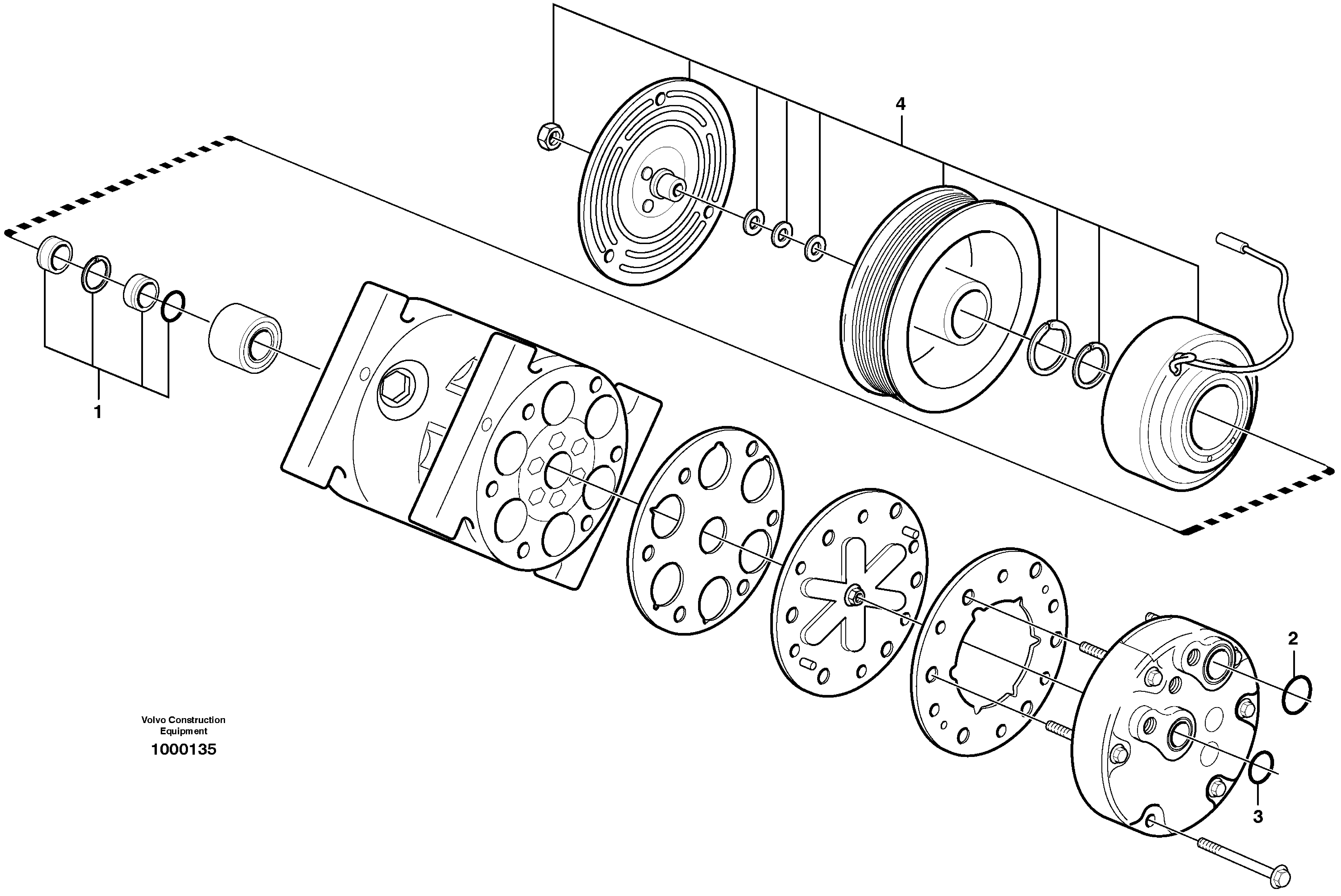 Схема запчастей Volvo L150E - 6728 Compressor L150E S/N 10002 - 11594