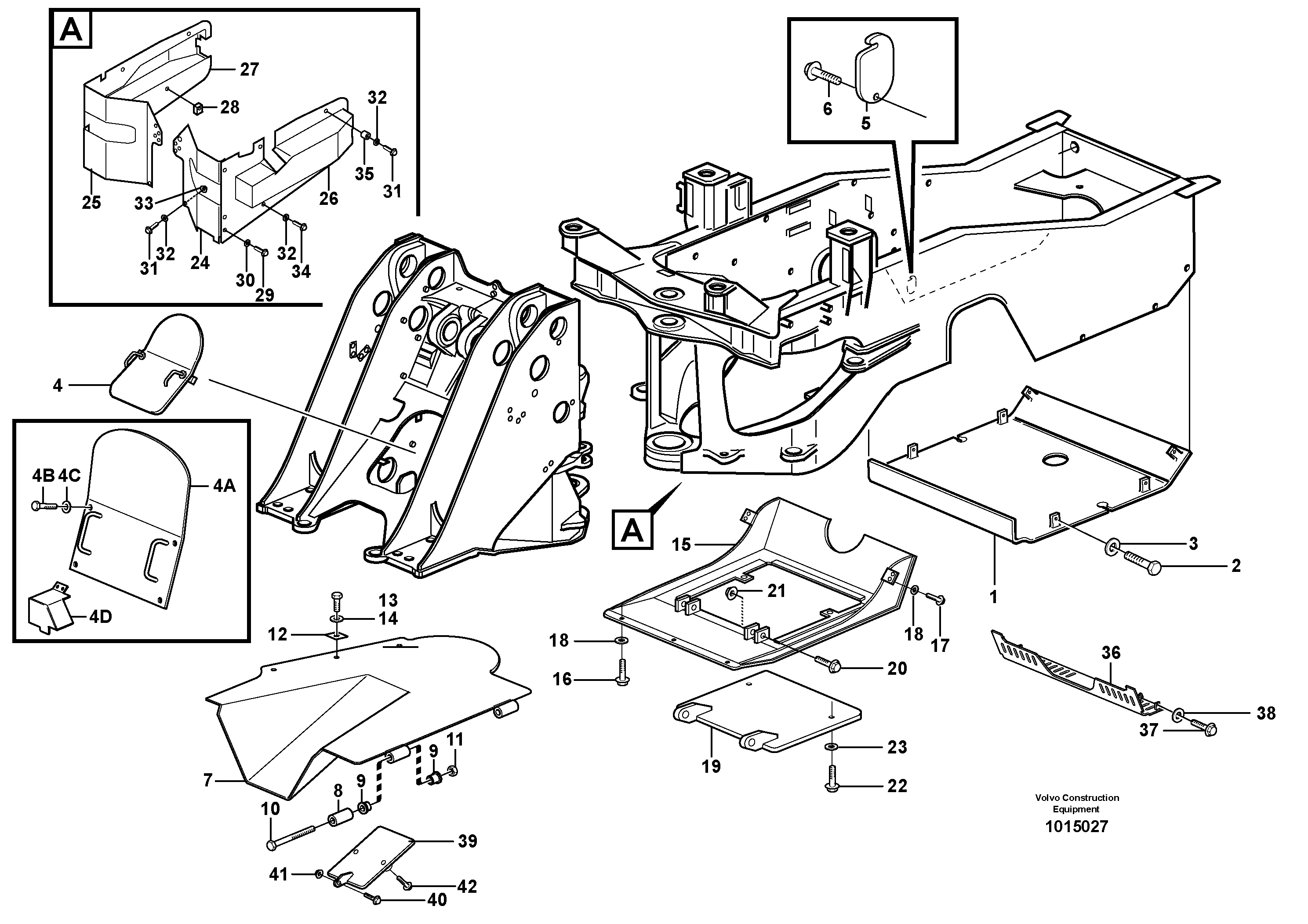 Схема запчастей Volvo L150E - 66594 Protecting plates L150E S/N 6005 - 7549 S/N 63001 - 63085