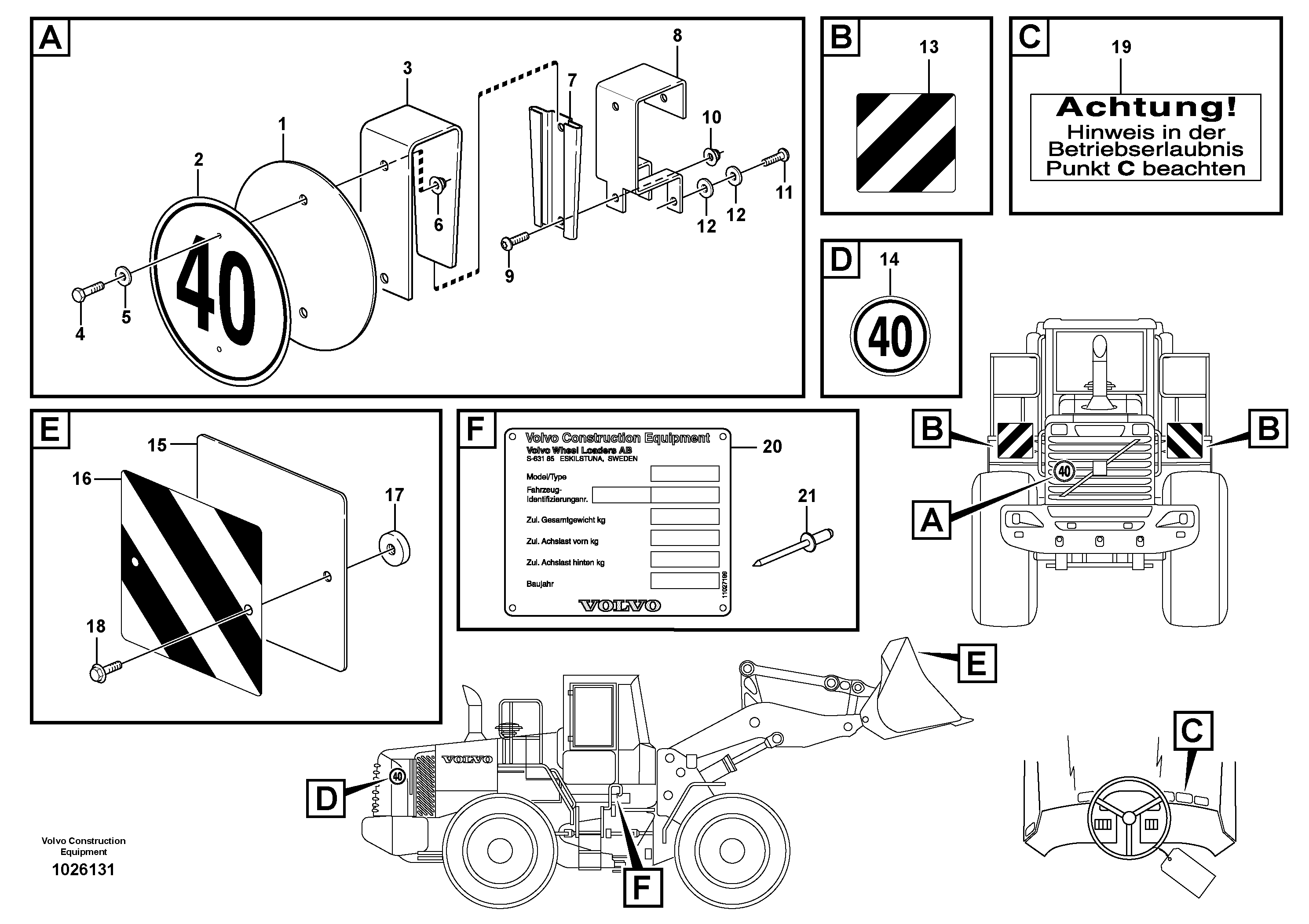 Схема запчастей Volvo L150E - 7825 German version L150E S/N 10002 - 11594