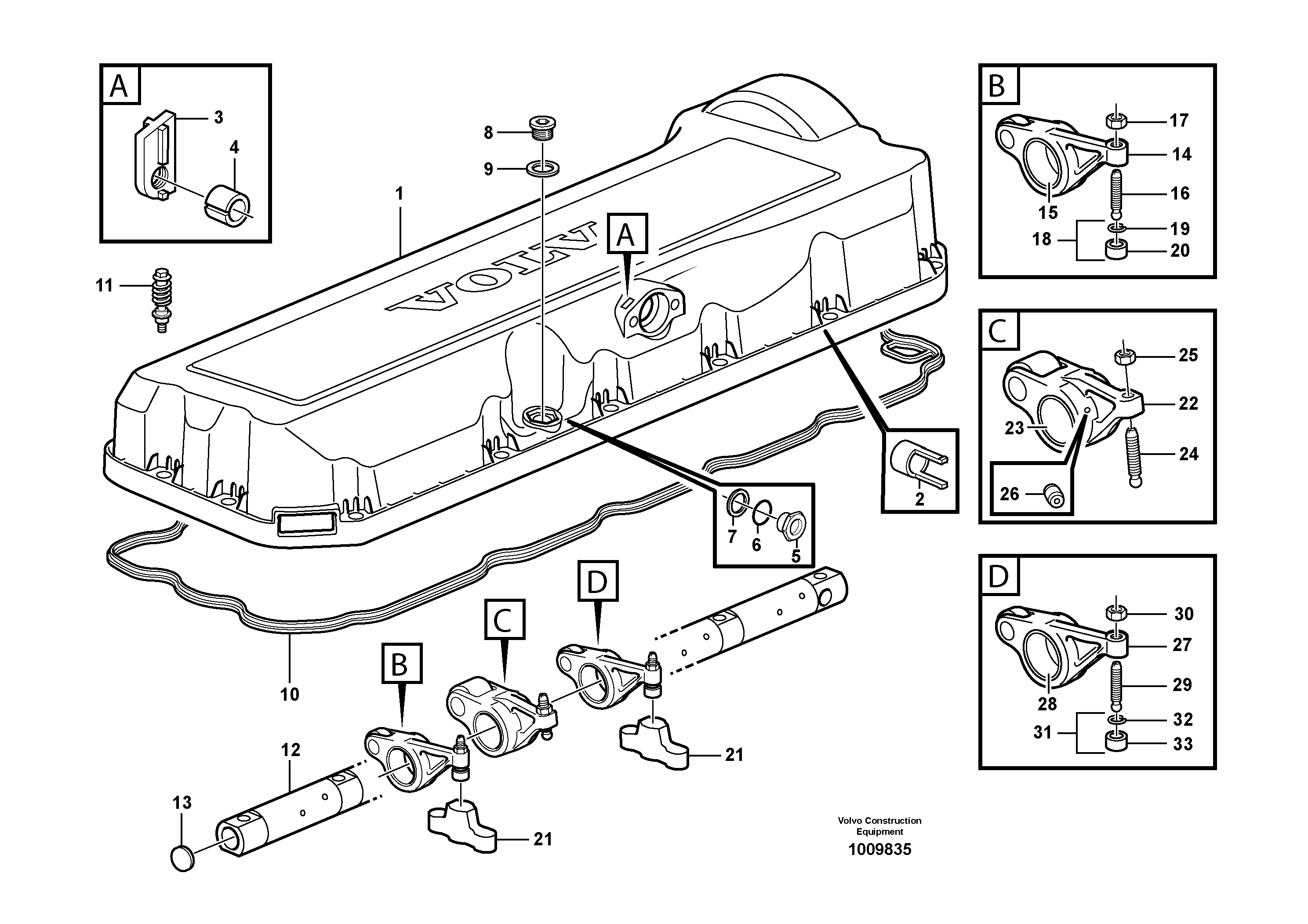 Схема запчастей Volvo L150E - 105022 Valve mechanism L150E S/N 8001 -