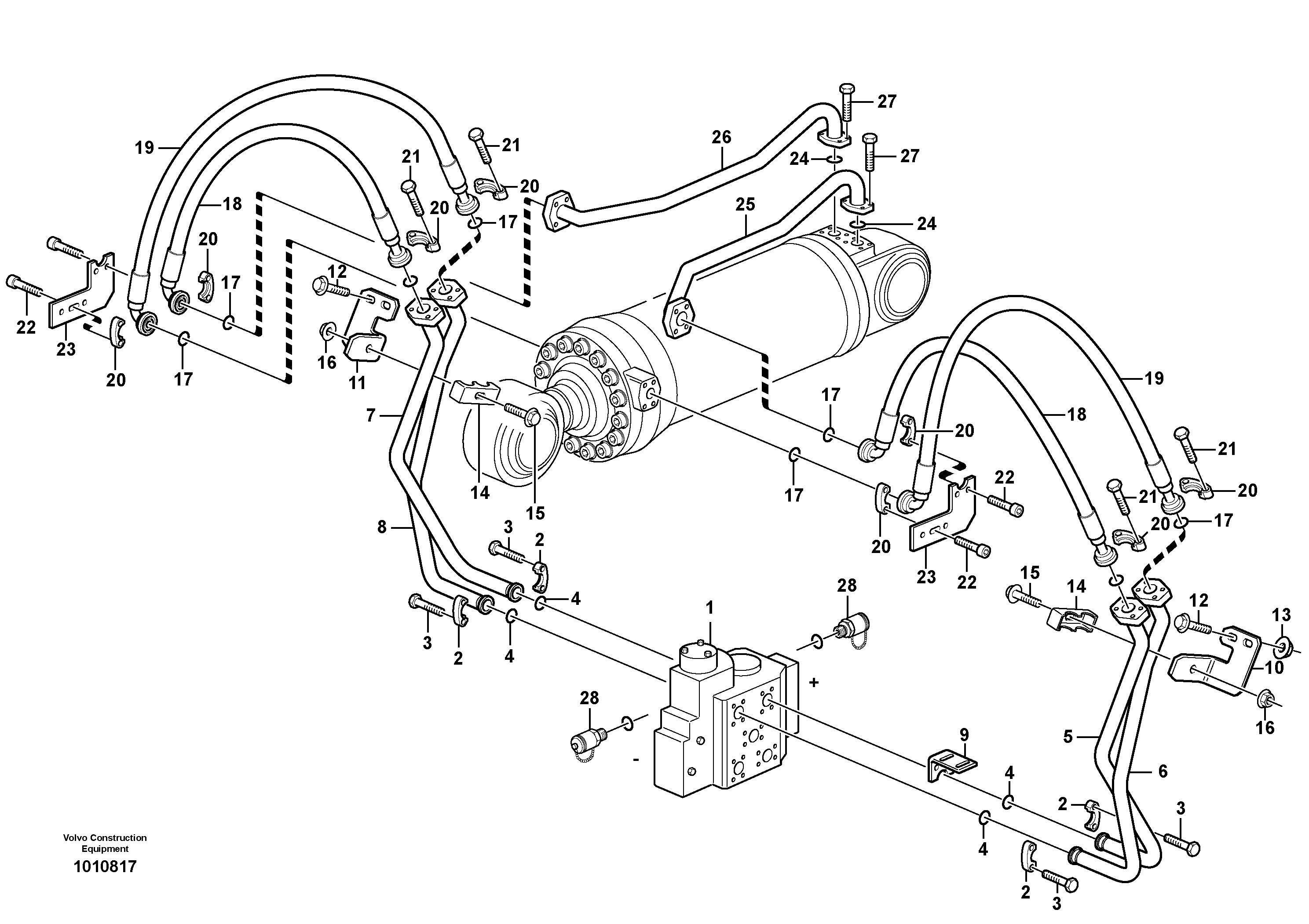 Схема запчастей Volvo L150E - 96034 Tilt function L150E S/N 10002 - 11594