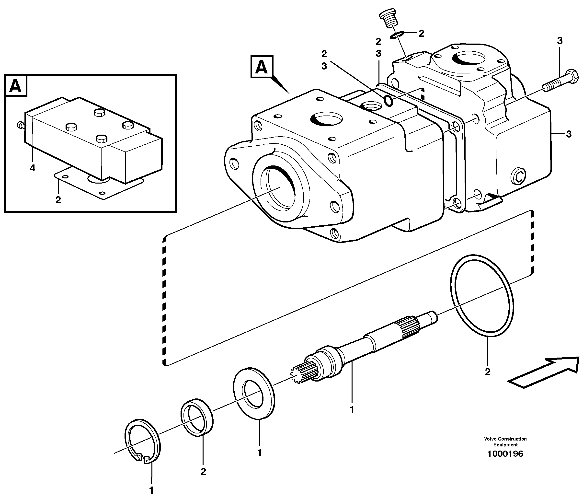 Схема запчастей Volvo L150E - 12508 Гидронасос (основной насос) L150E S/N 10002 - 11594