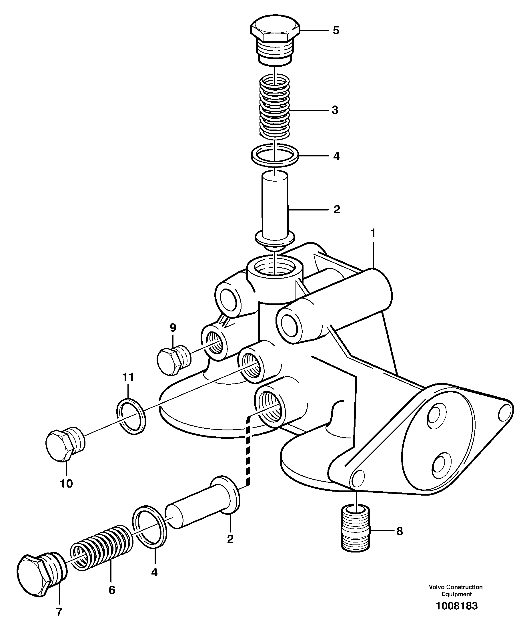 Схема запчастей Volvo L150E - 52770 Housing, oil filter L150E S/N 6005 - 7549 S/N 63001 - 63085