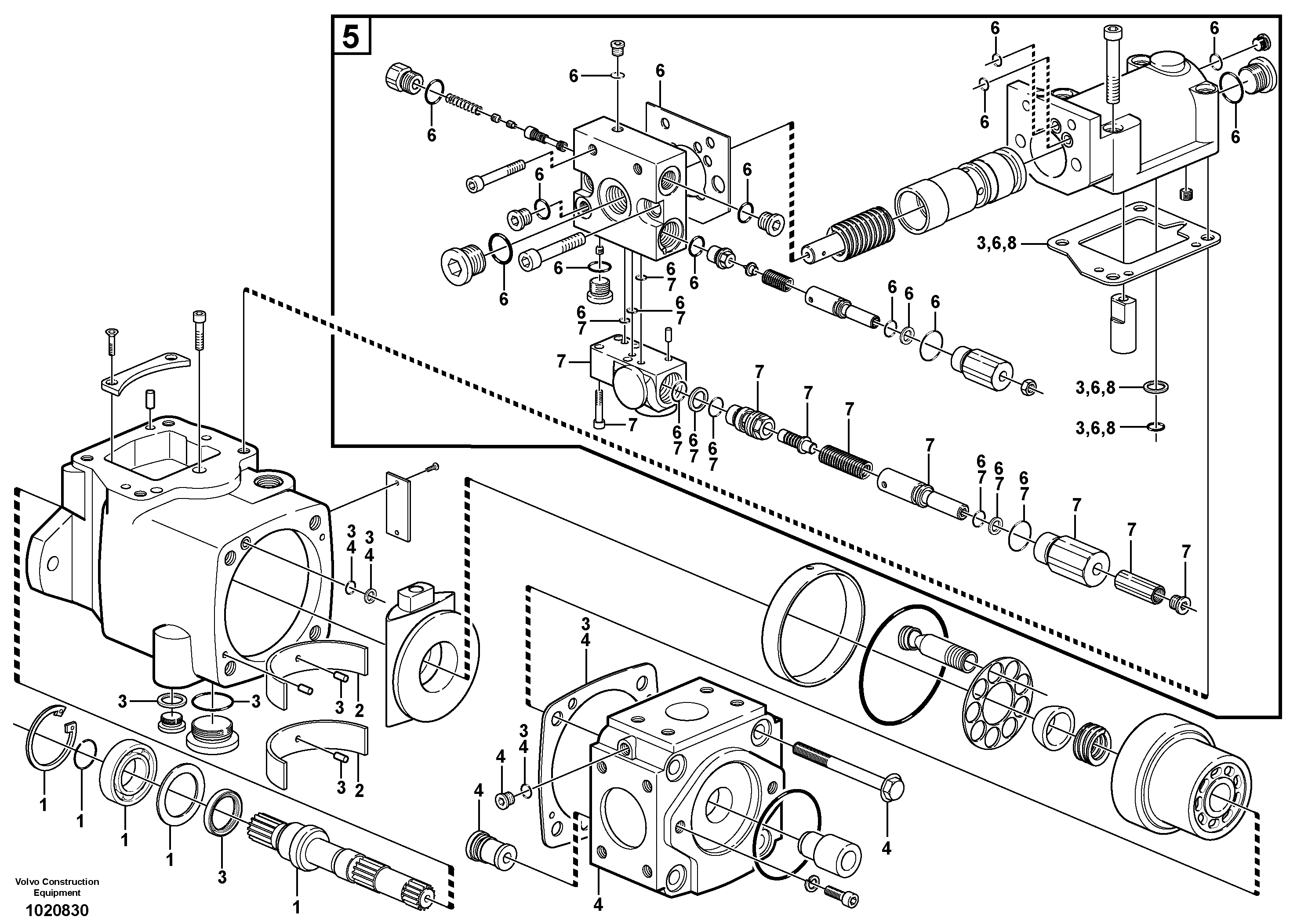 Схема запчастей Volvo L150E - 91931 Гидронасос (основной насос) L150E S/N 10002 - 11594