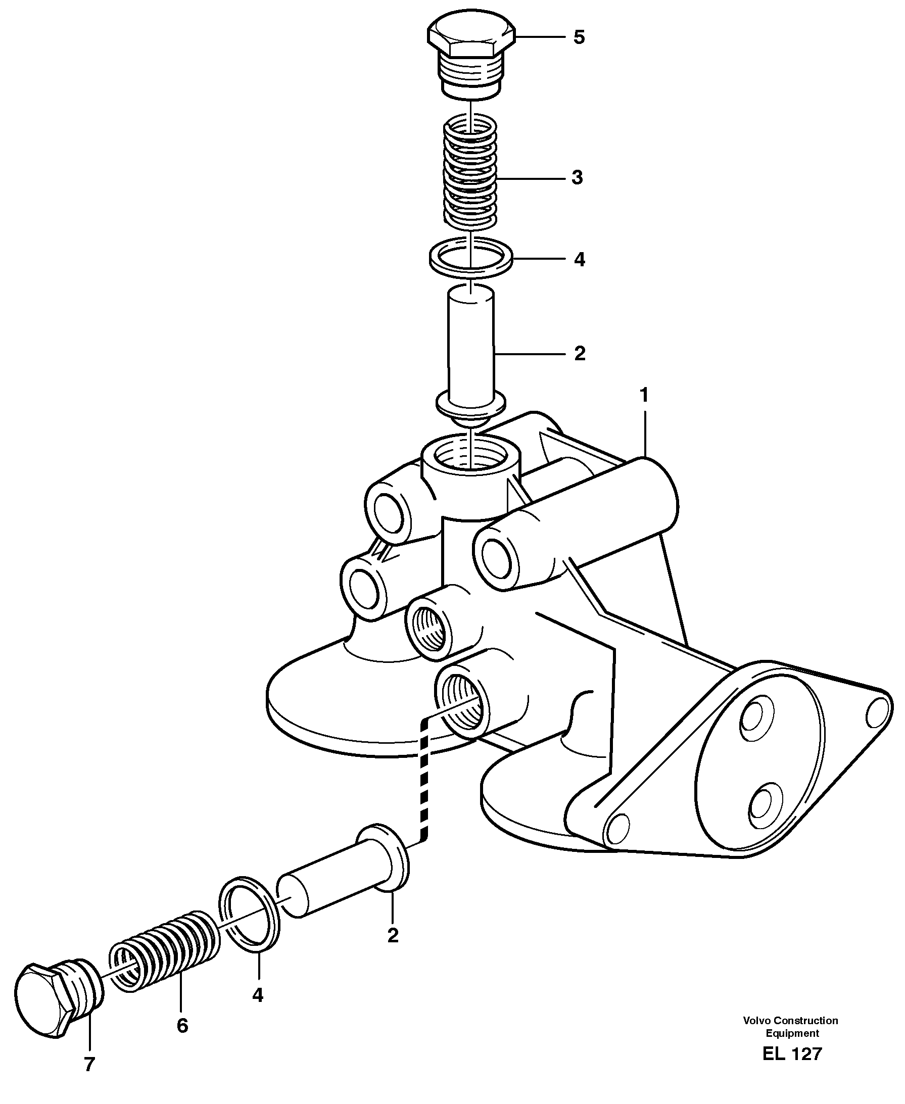 Схема запчастей Volvo L150E - 55224 Housing, oil filter L150E S/N 6005 - 7549 S/N 63001 - 63085