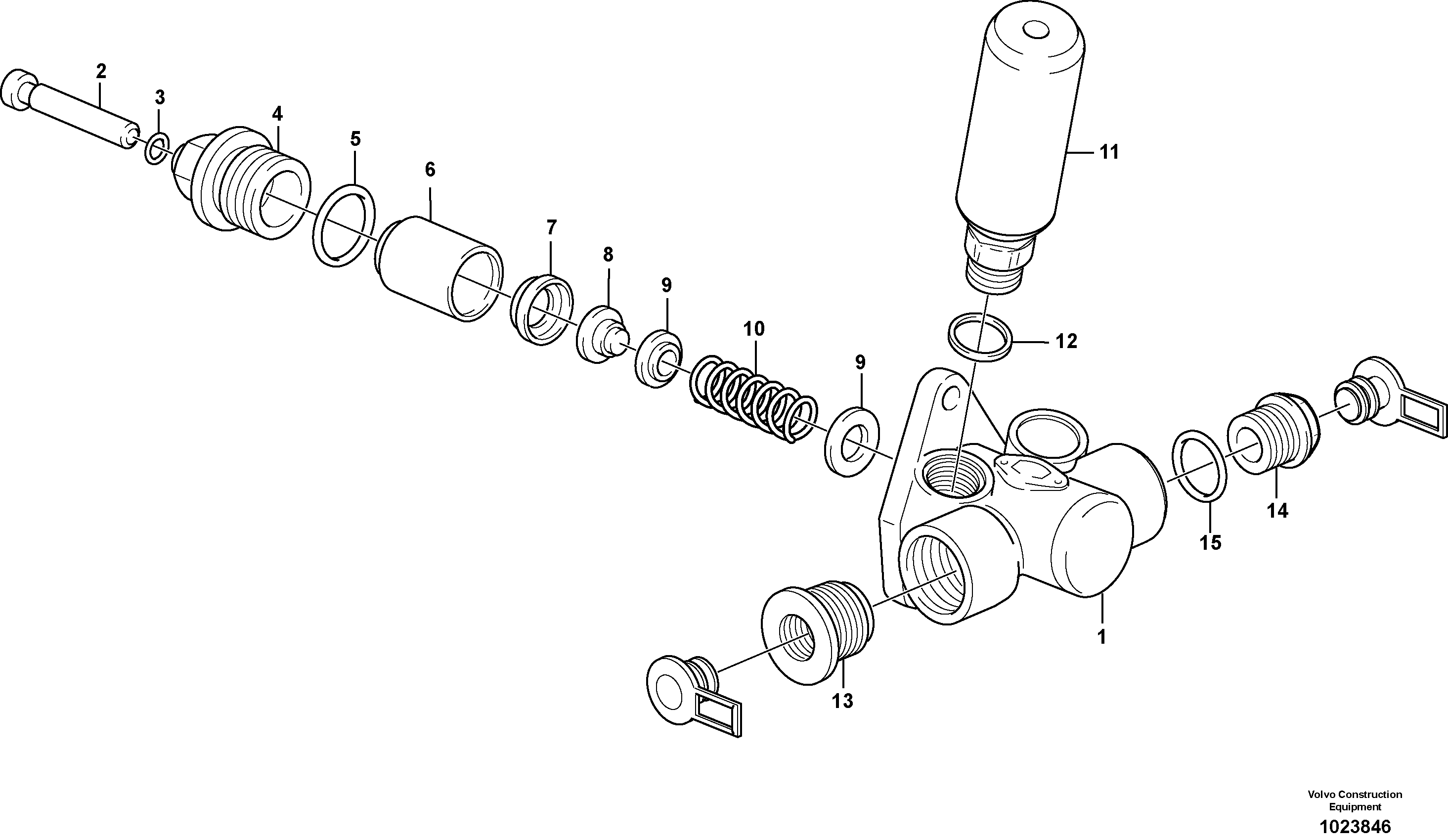 Схема запчастей Volvo L150E - 95109 Feed pump L150E S/N 6005 - 7549 S/N 63001 - 63085