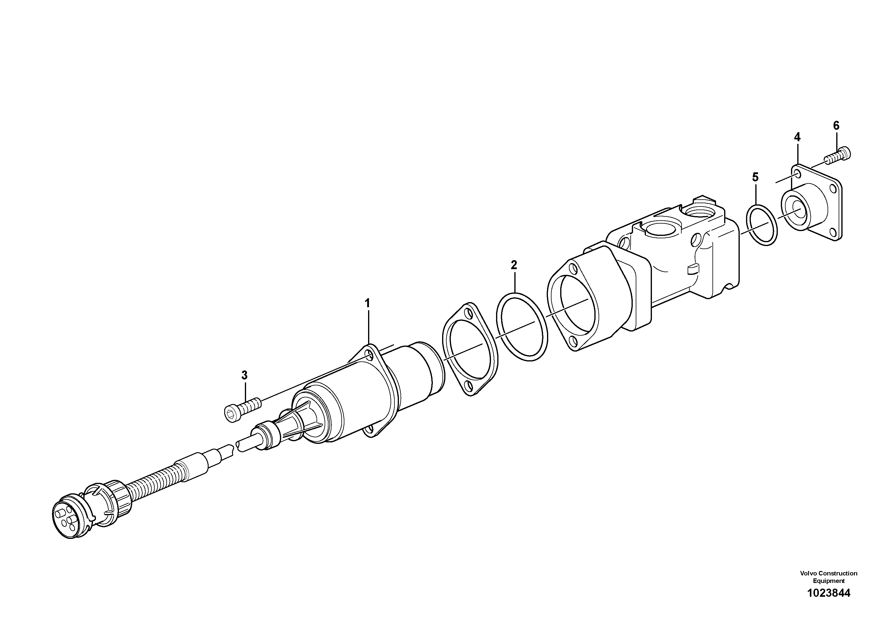 Схема запчастей Volvo L150E - 55214 Stop control L150E S/N 6005 - 7549 S/N 63001 - 63085