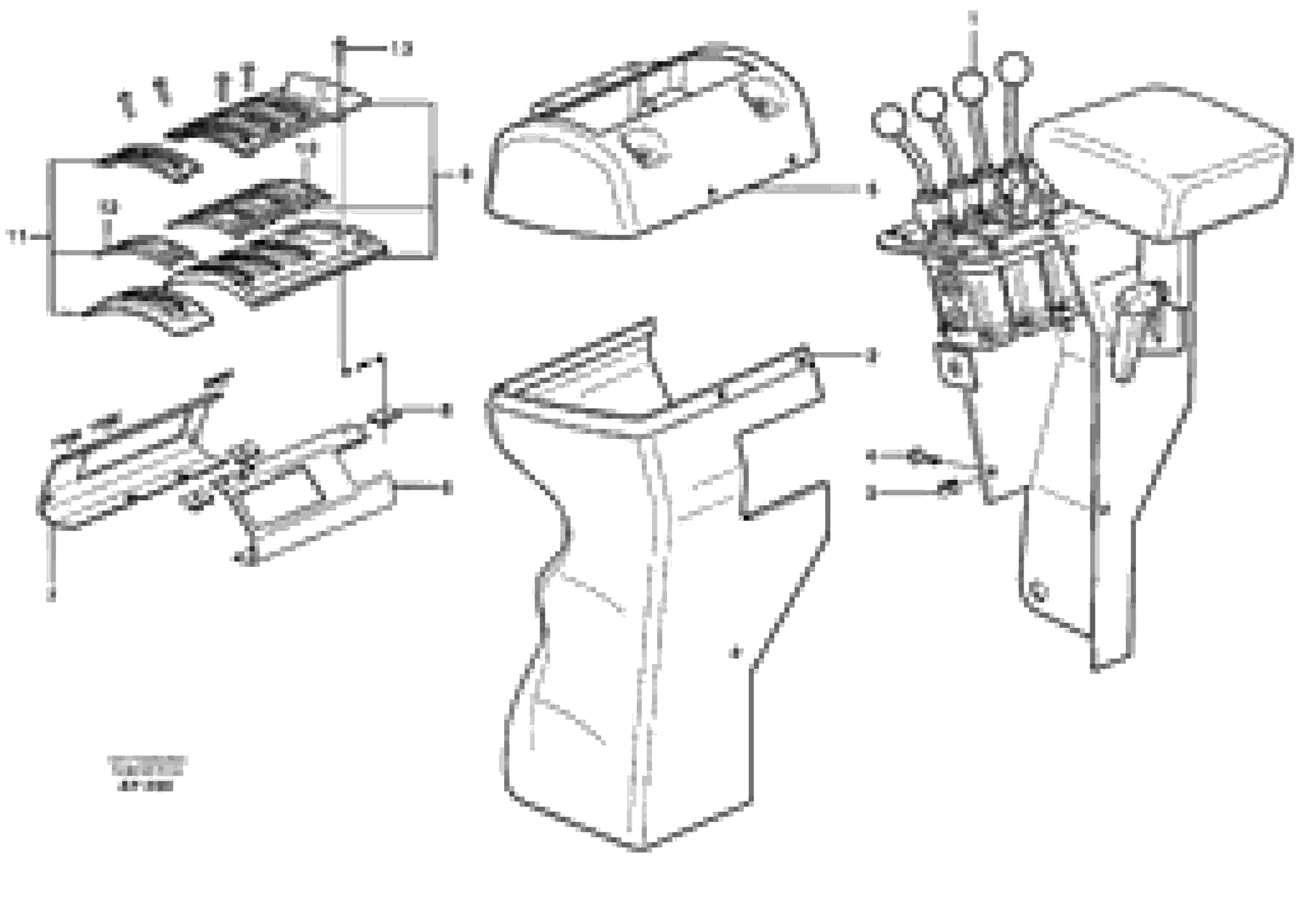 Схема запчастей Volvo L150E - 44078 Cover for servo valve, 3rd / 4th hydraulic function L150E S/N 6005 - 7549 S/N 63001 - 63085