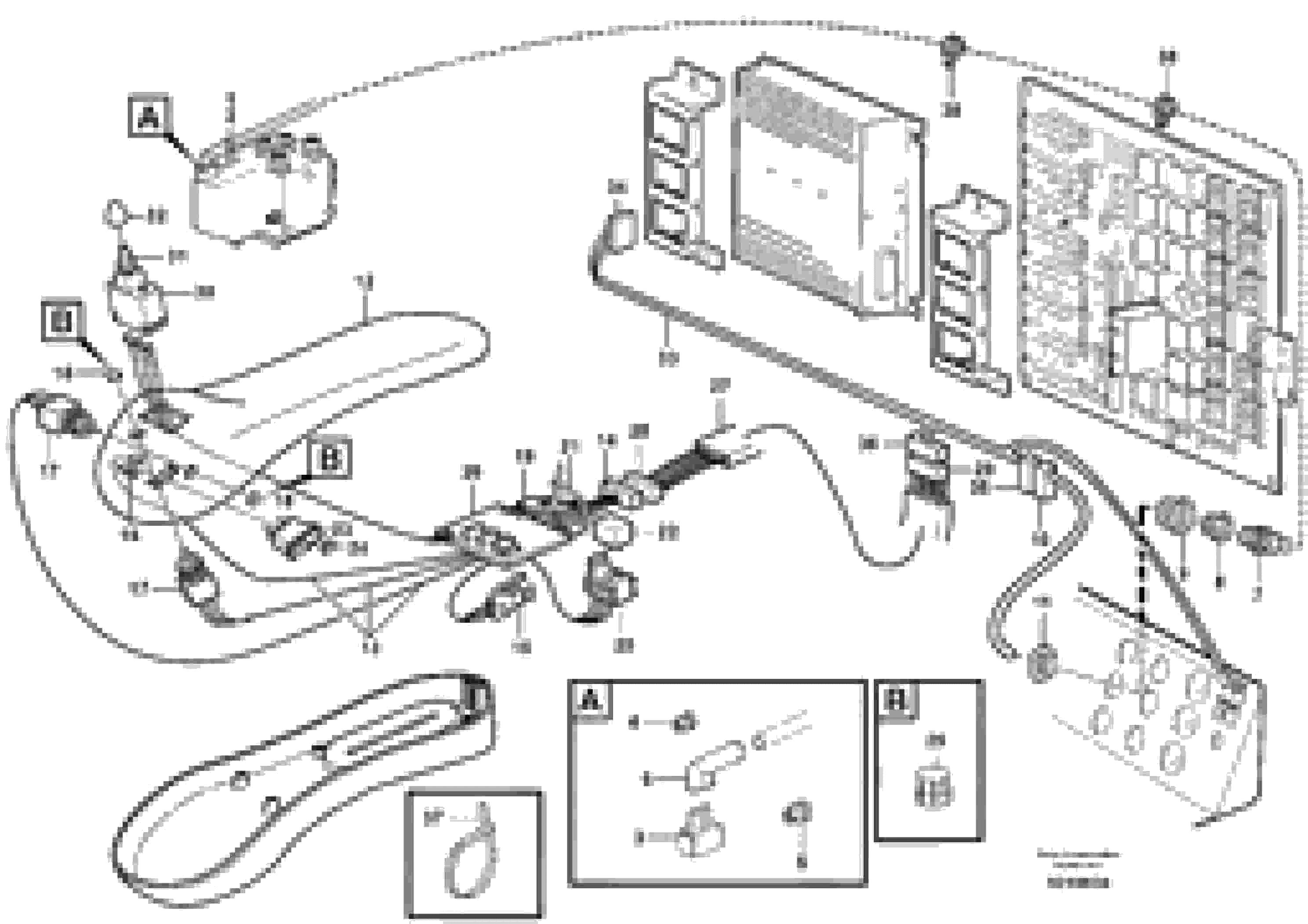 Схема запчастей Volvo L150E - 58530 Cable harness, CDC-steering L150E S/N 10002 - 11594