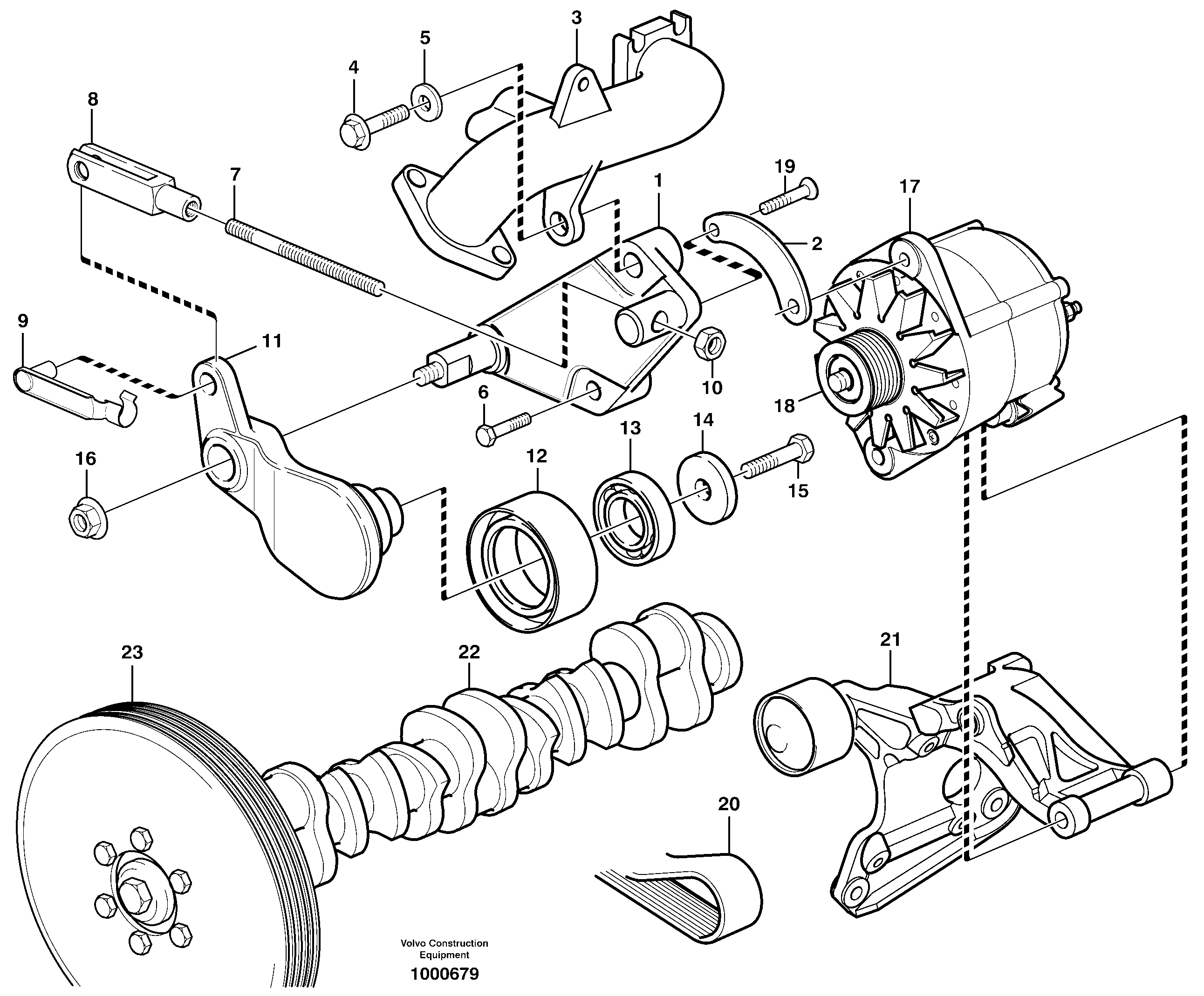 Схема запчастей Volvo L150E - 41472 Belt transmission L150E S/N 6005 - 7549 S/N 63001 - 63085