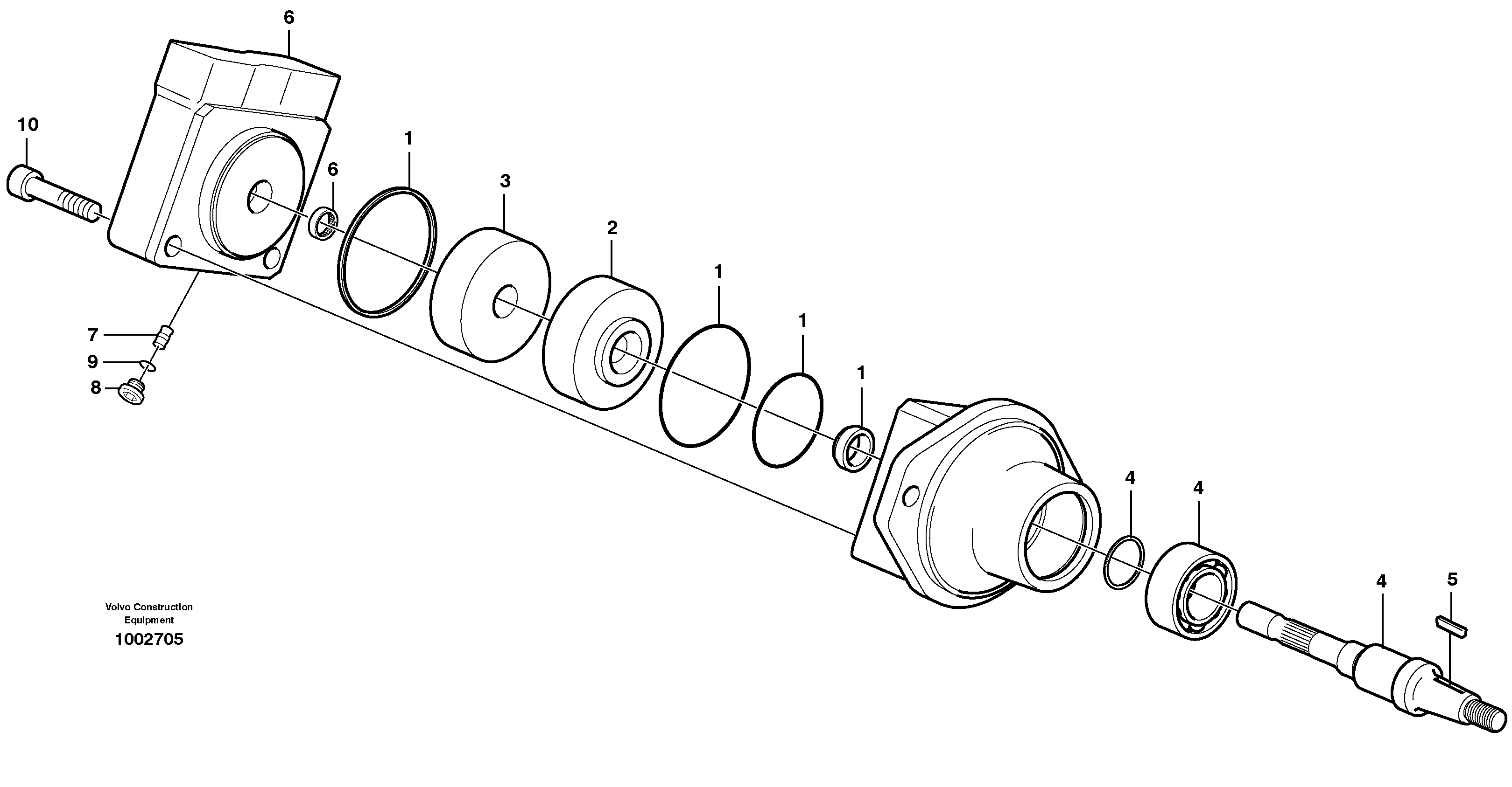 Схема запчастей Volvo L150E - 56431 Hydraulic motor L150E S/N 6005 - 7549 S/N 63001 - 63085