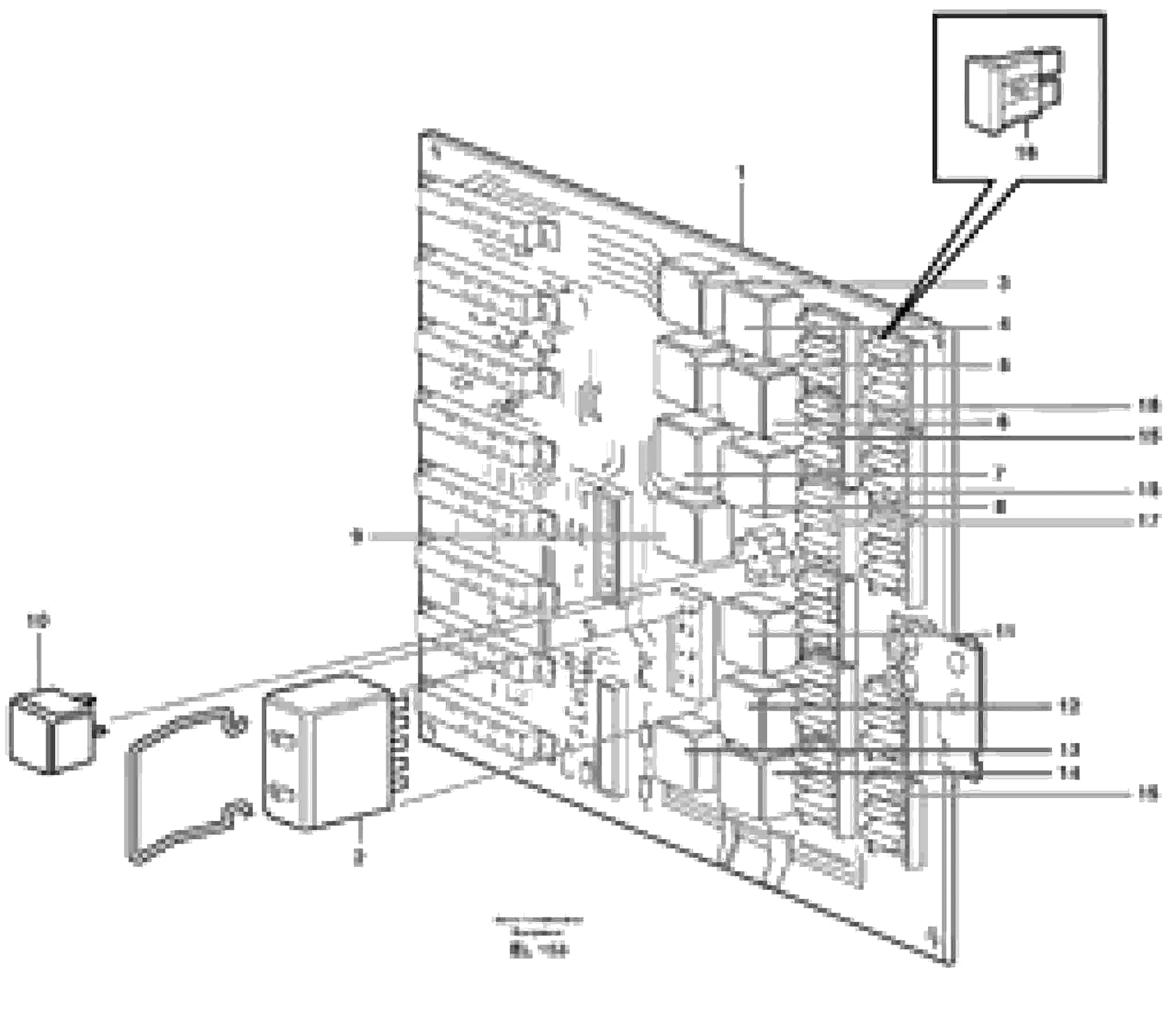 Схема запчастей Volvo L150E - 58541 Circuit board L150E S/N 10002 - 11594